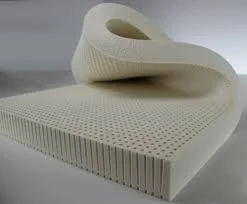 A natural latex “core”, before it is cut to size and covered with an exterior fabric.