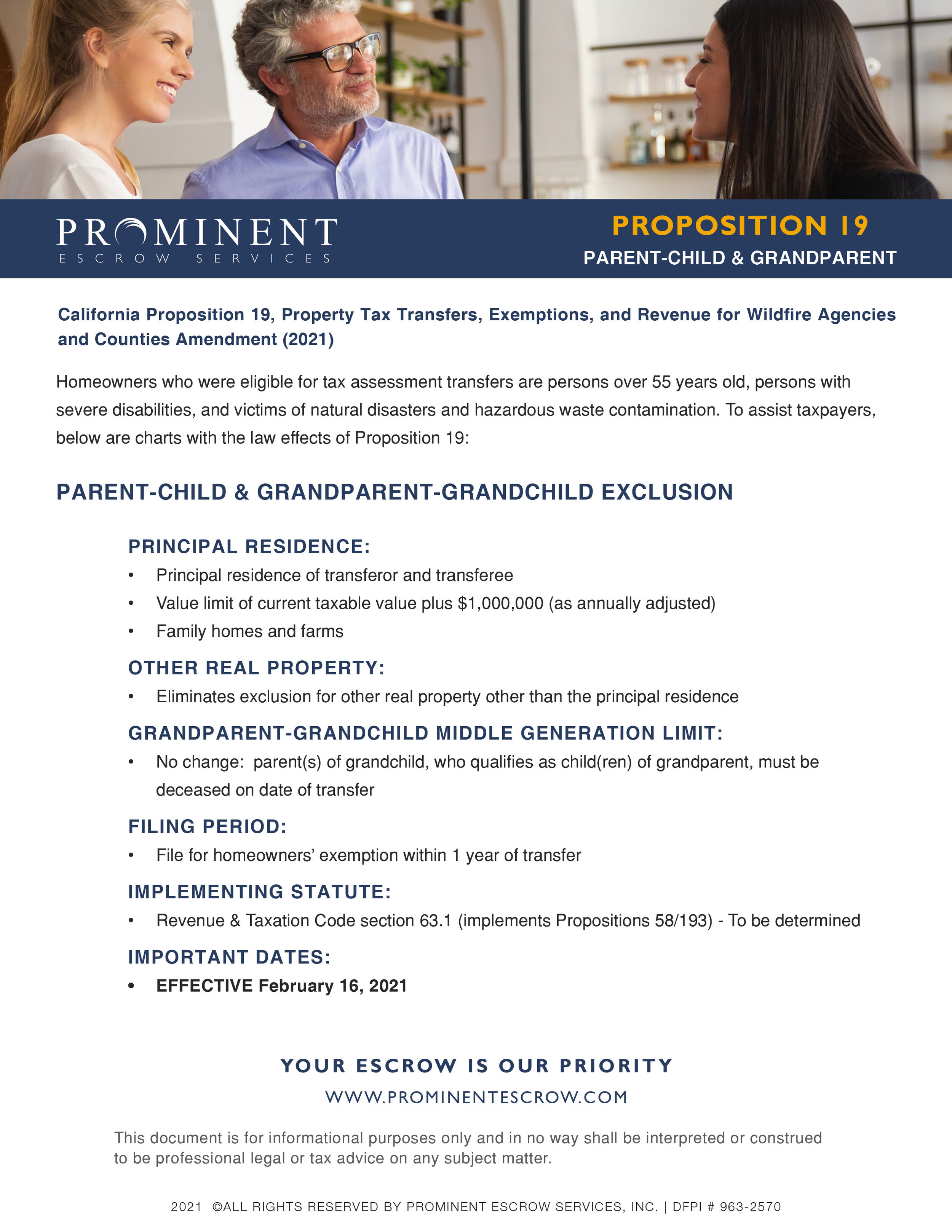 Prop 19 Parent -Child &amp; Grandparent