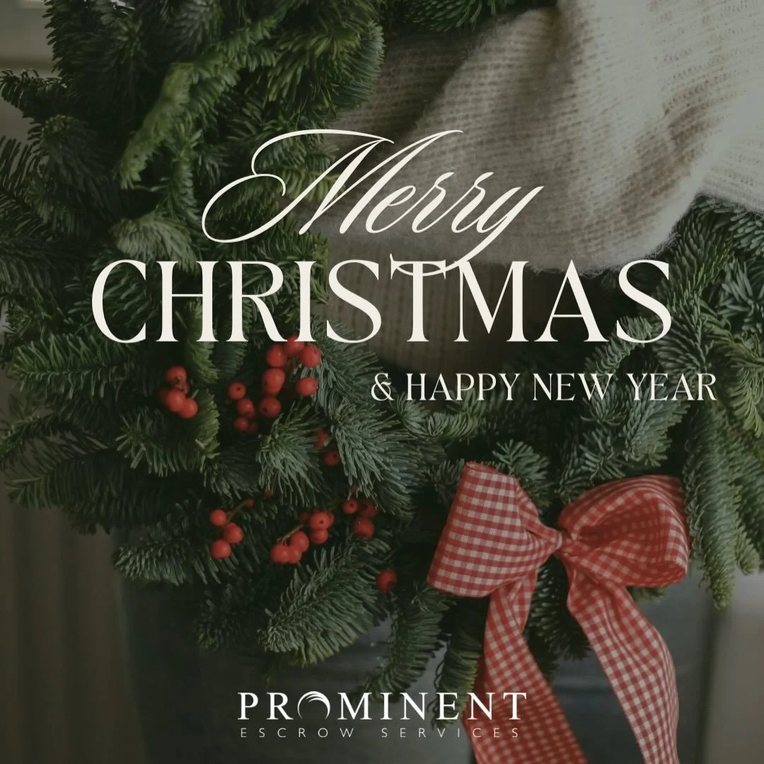 ✨ Merry Christmas &amp; Happy New Year ✨
So thankful for the trust, support, and amazing people we got to work with this year. Thank you for letting Prominent Escrow be part of your journey&mdash;we truly appreciate you! Wishing you and your loved on