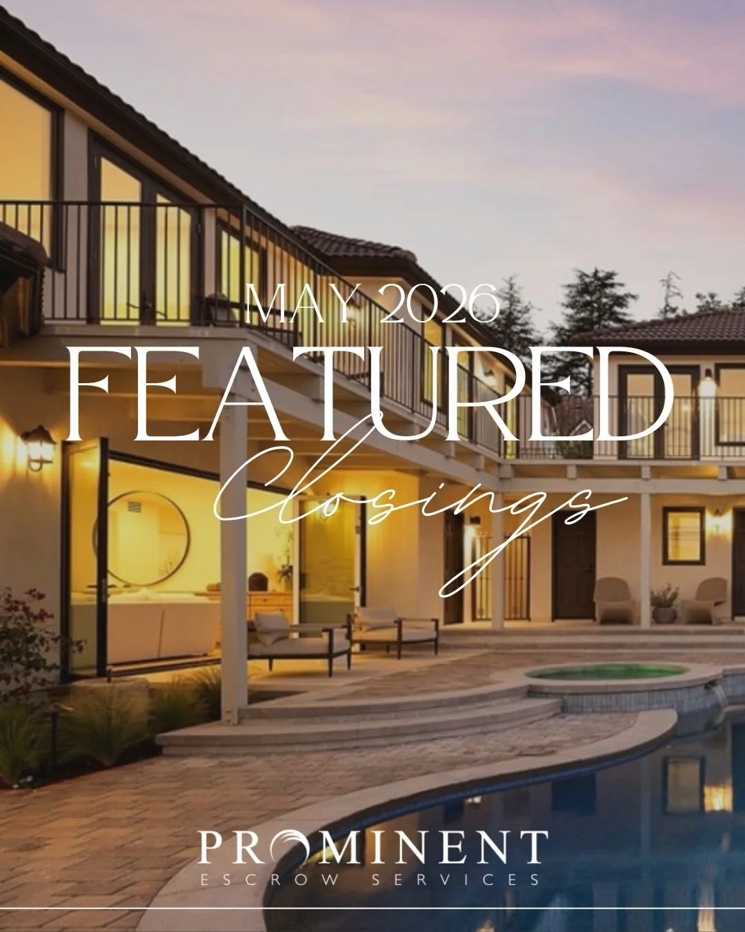 May featured closings ✨
Grateful for the trust, the teamwork, and a strong finish to the month. 👏🏻🗝️ #FeaturedClosings #ClosedEscrow #prominentescrow #realestate #escrowservices