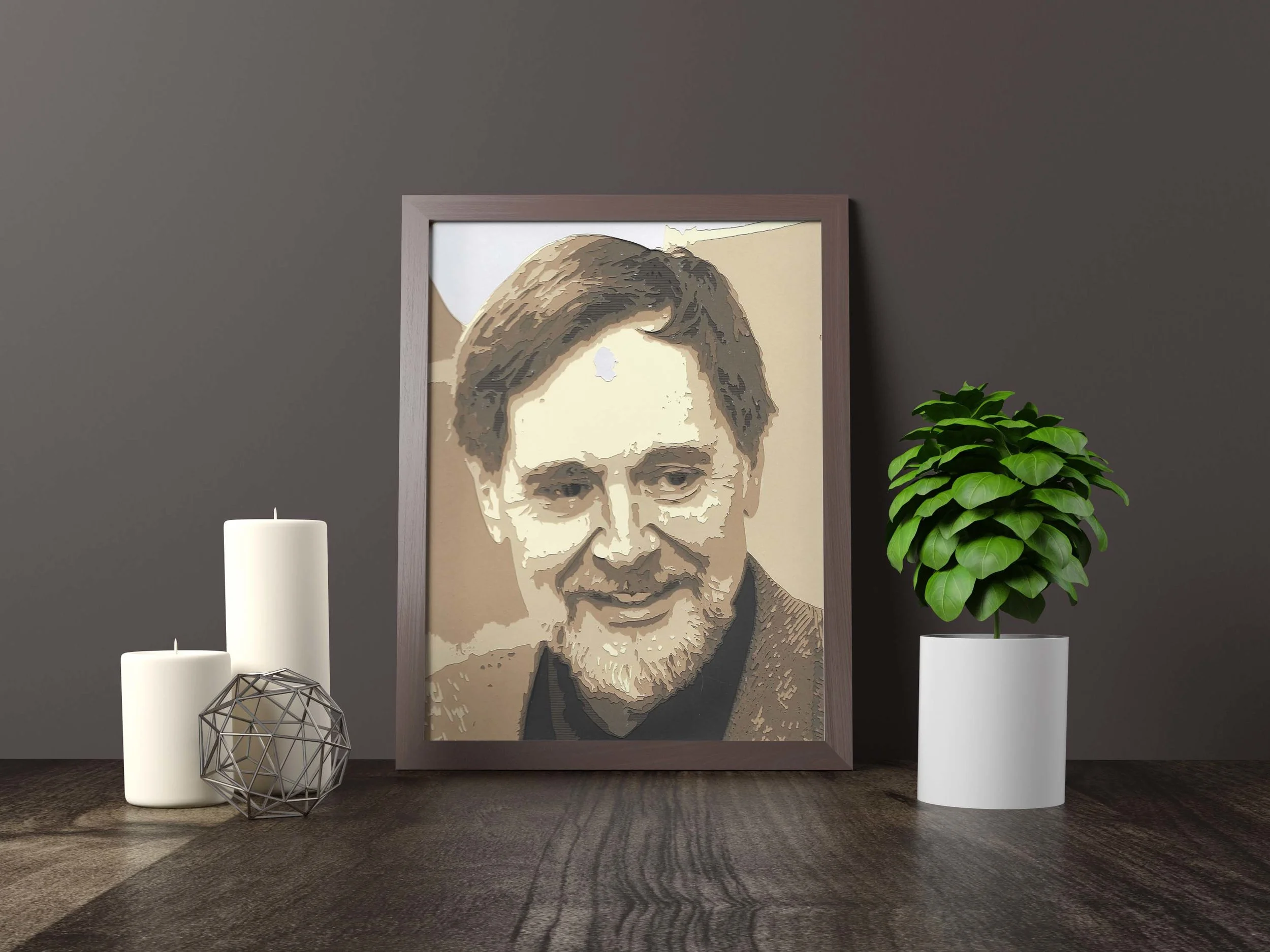 Father Memorial Paper Art Framed Danielle Easdale Paper Artist .jpg