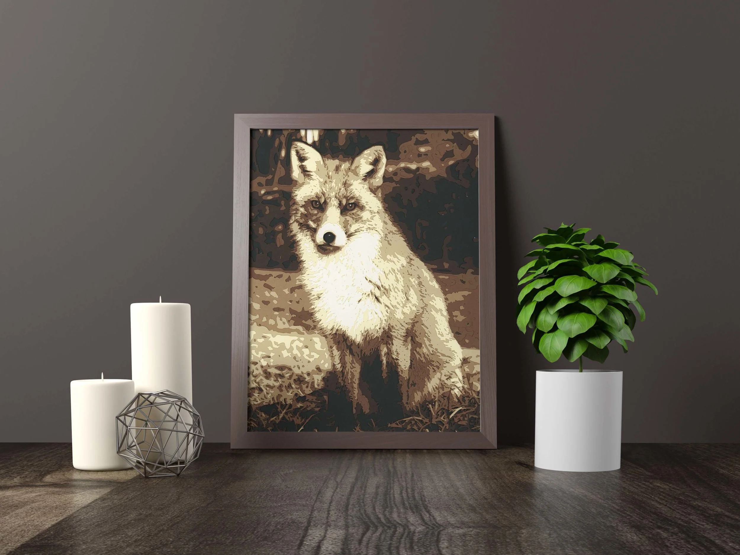 Fox Paper Art framed Danielle Easdale Paper Artist .jpg