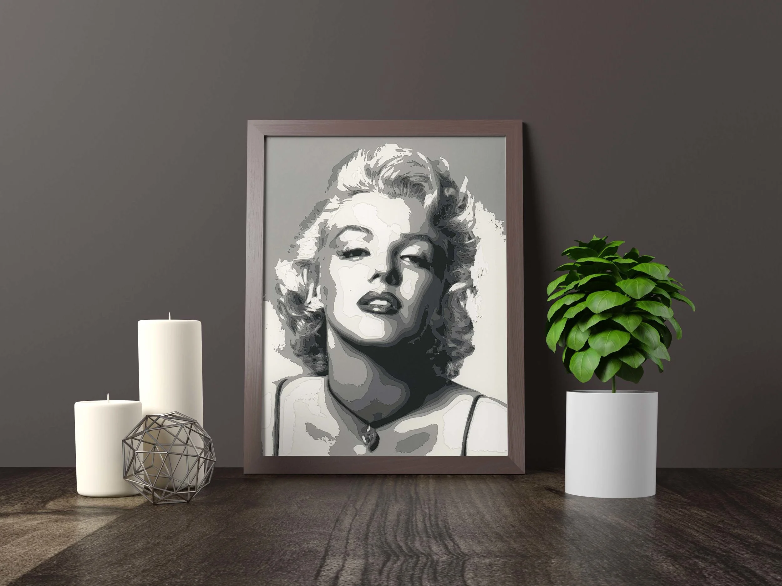Marilyn Monroe Paper Art Framed Danielle Easdale Paper Artist .jpg