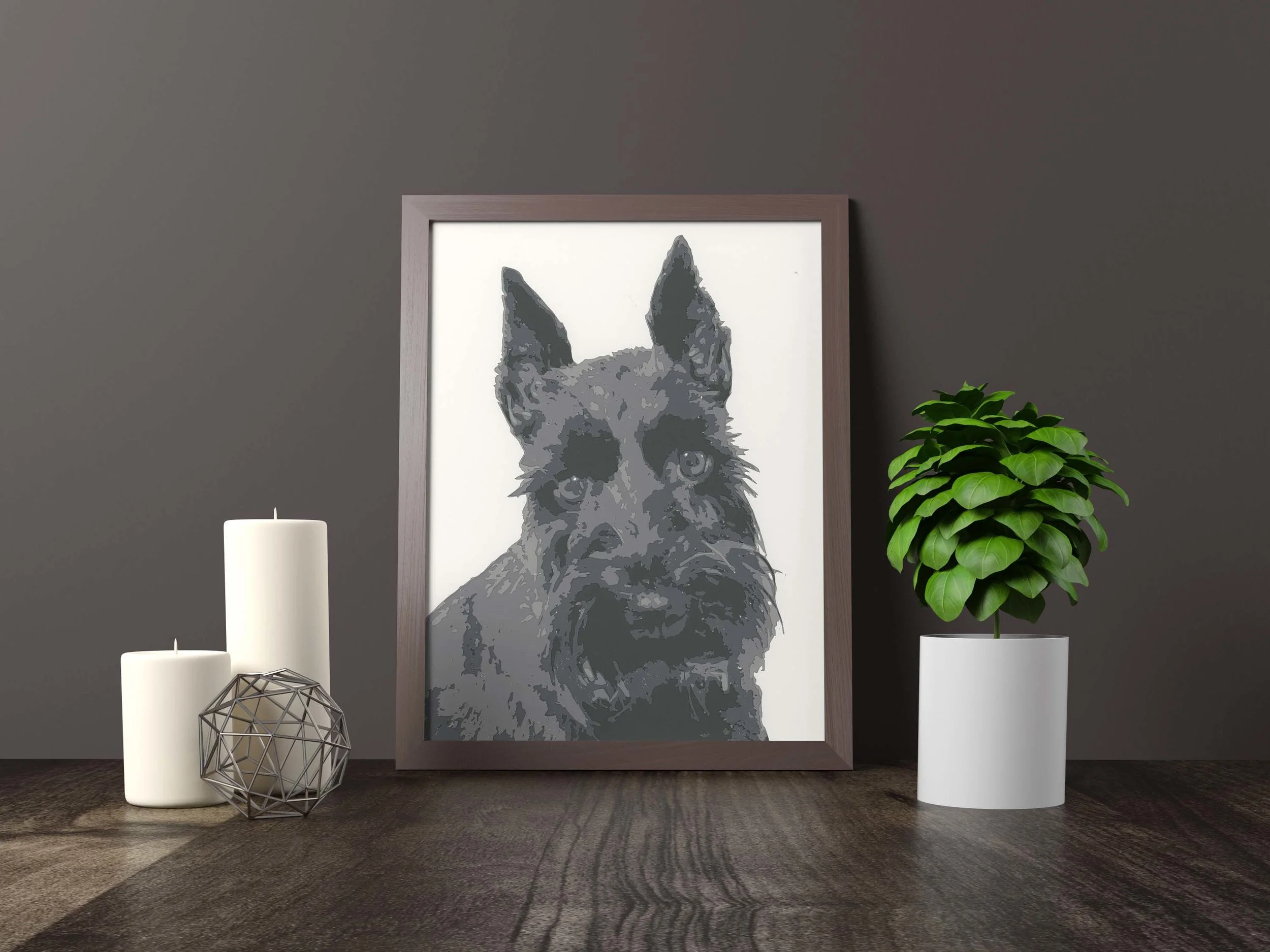 Scottie Dog Paper Art Framed Danielle Easdale Paper Artist .jpg