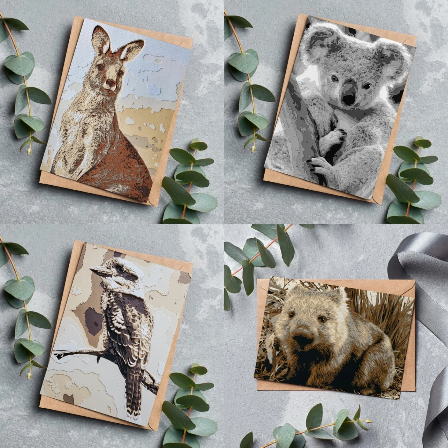 Danielle Easdale Paper Artist — Greeting Cards Australian Animal