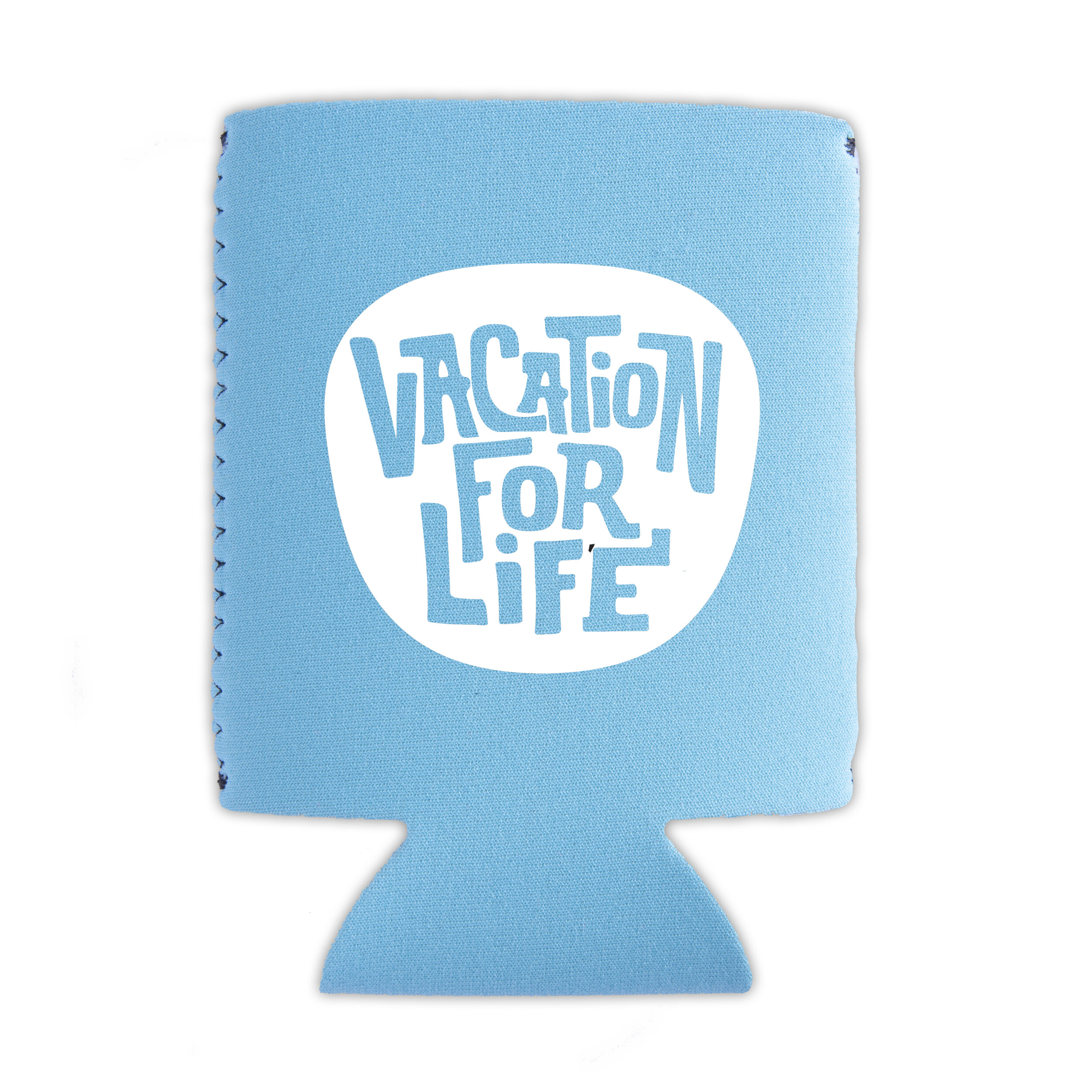 STACKED LOGO CAN COOLER - BABY BLUE