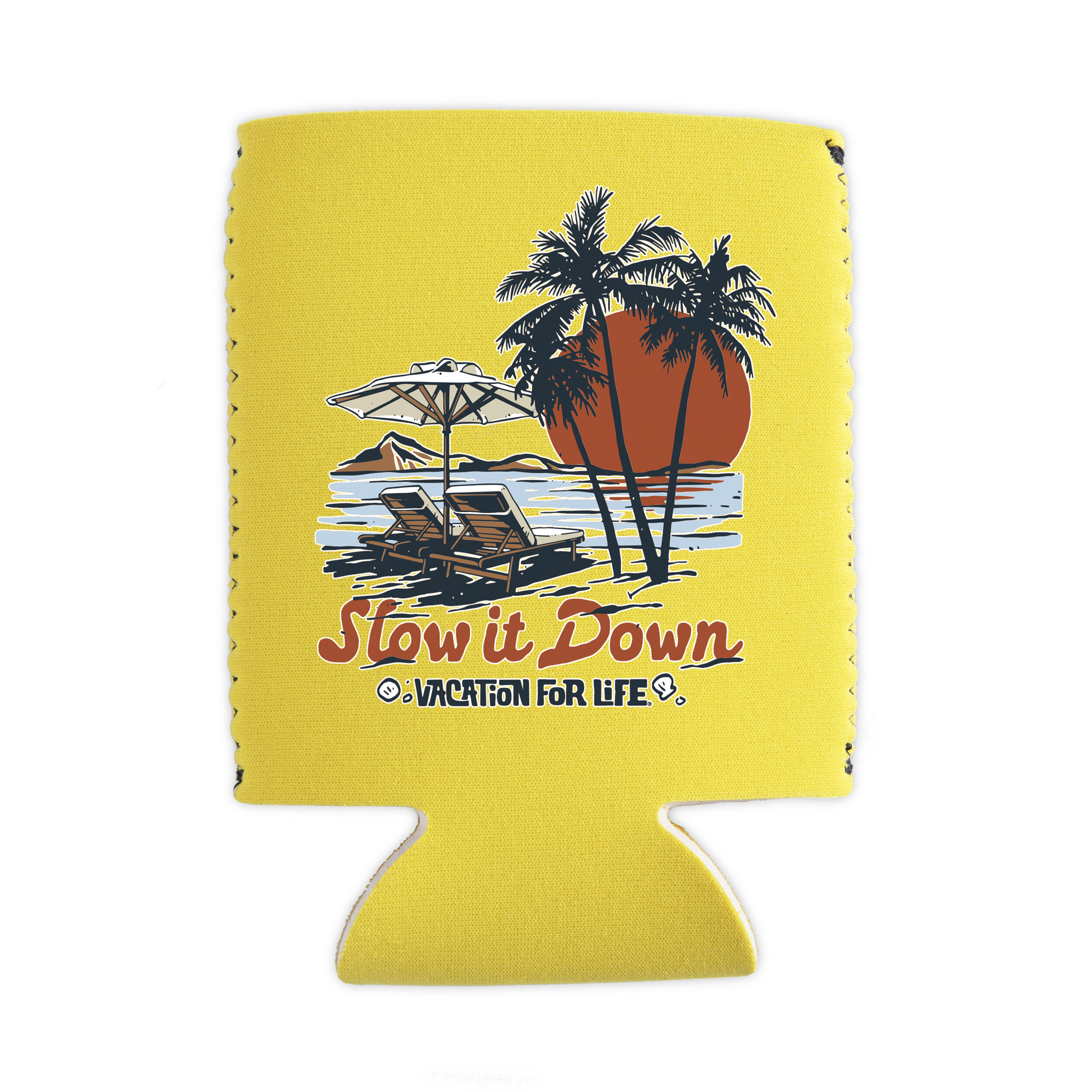 SLOW IT DOWN CAN COOLER - GOLDEN YELLOW