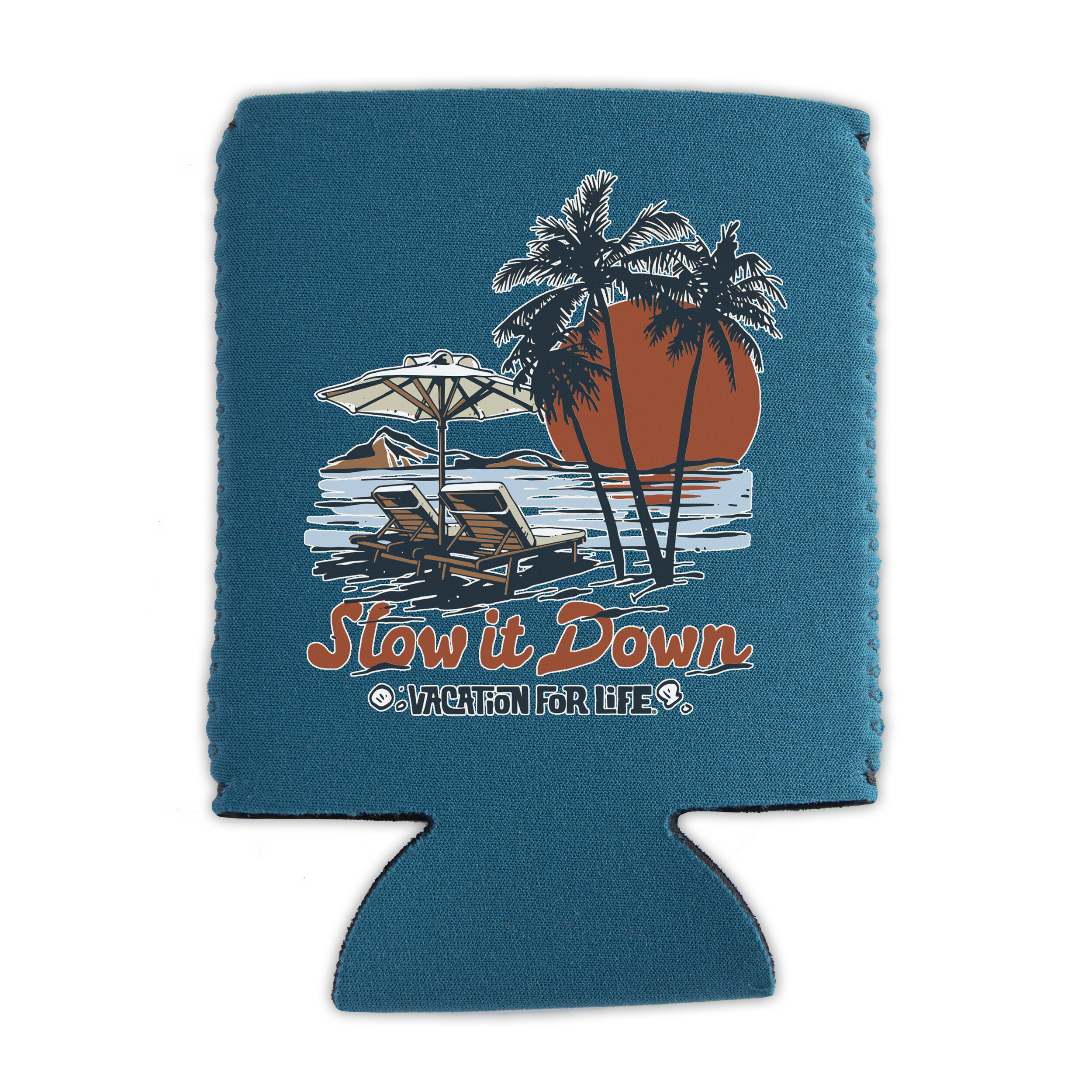 SLOW IT DOWN CAN COOLER - TEAL