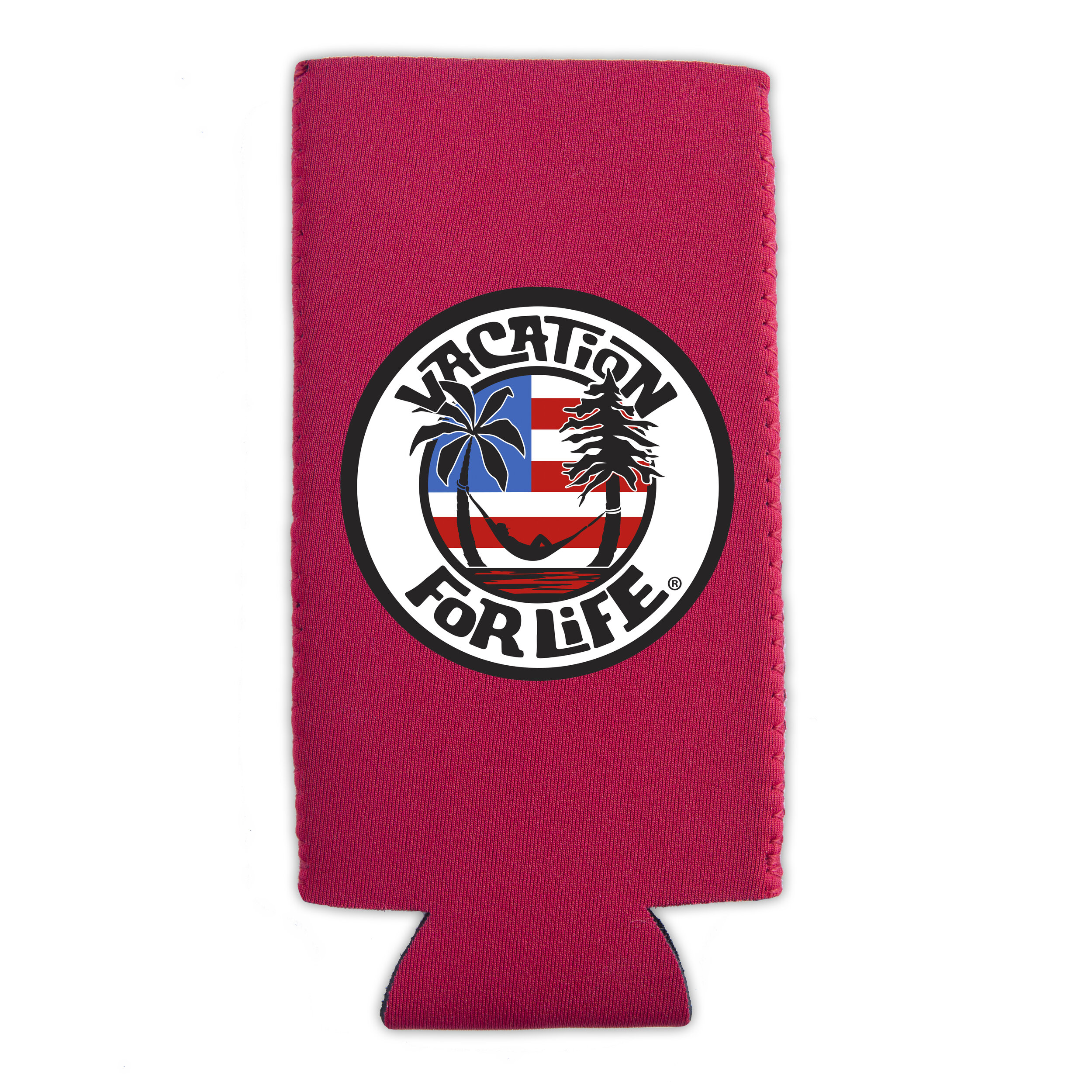 U.S.A. TALL CAN COOLER - RED