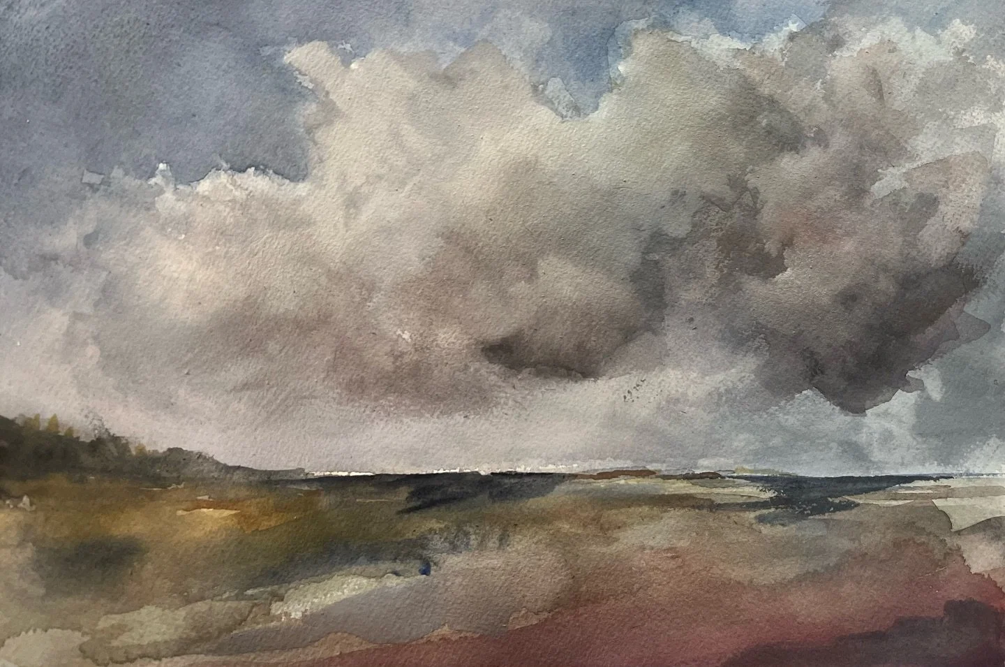 new this morning 

work in progress. 

Artist must create 

#land #landscape #sky #clouds #watercolor #watercolorpainting #field #coldpress #imagination #painting #gouache #gouchepainting #gouacheart #outdoors #wind #trees