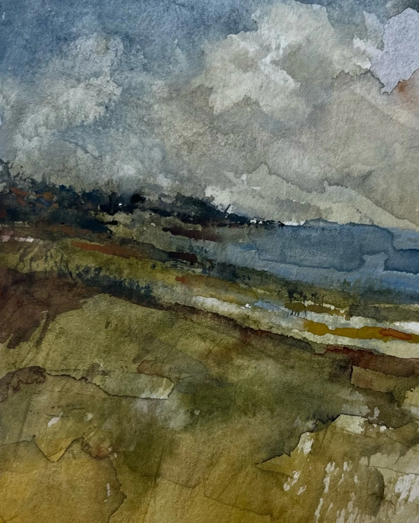 small painting today

we have a lot going on in the United States that doesn&rsquo;t feel so united 

Artists must create 

#clouds #sky #storm #art #artistsoninstagram #skyscape #painting #stormcloud #goauchepainting #gouache #landscape #mood #goauc