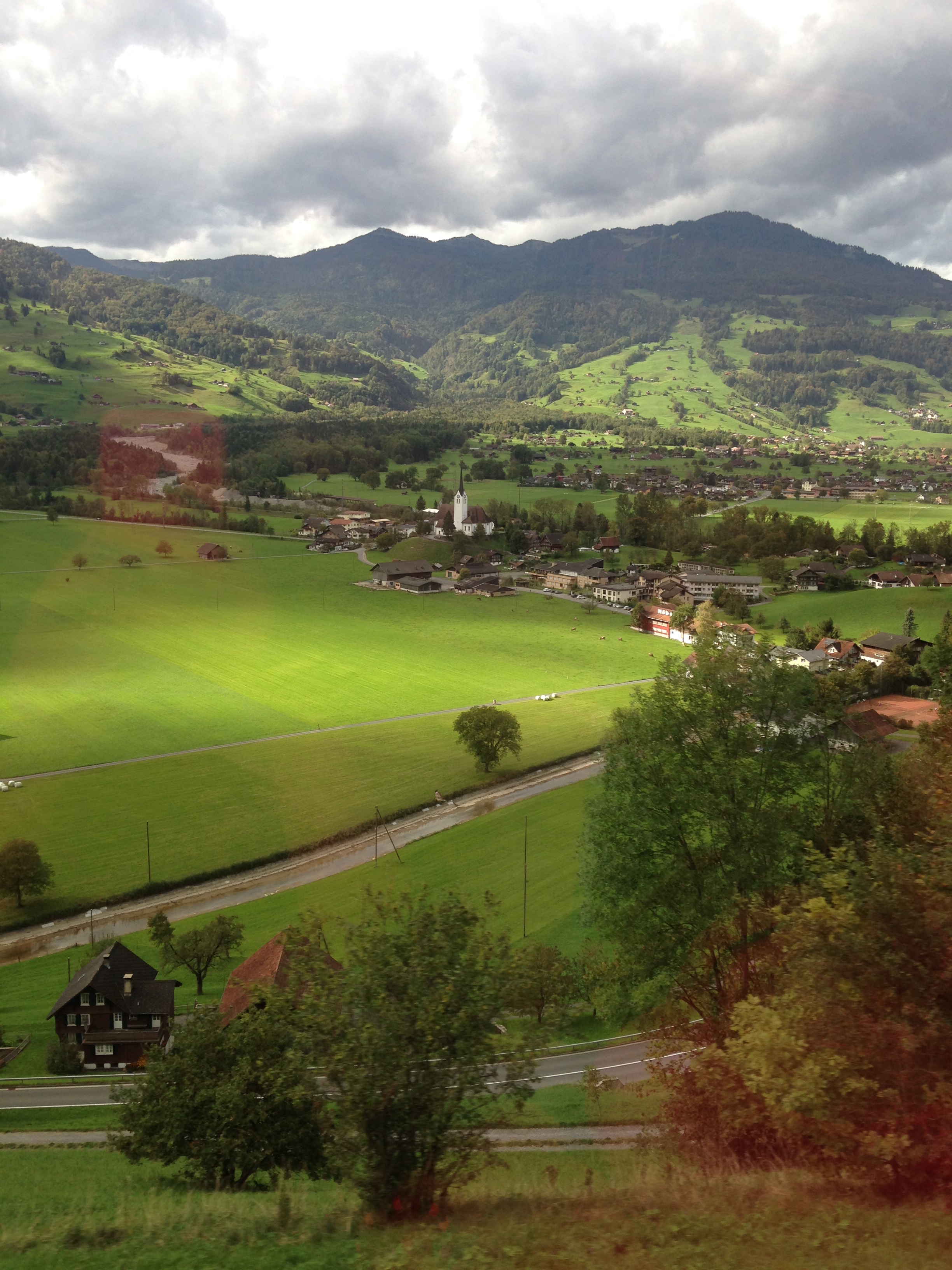 View from the train between Austria and Switzerland