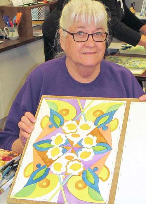 Member Karen Vroman, a professional watercolorist in her own right.