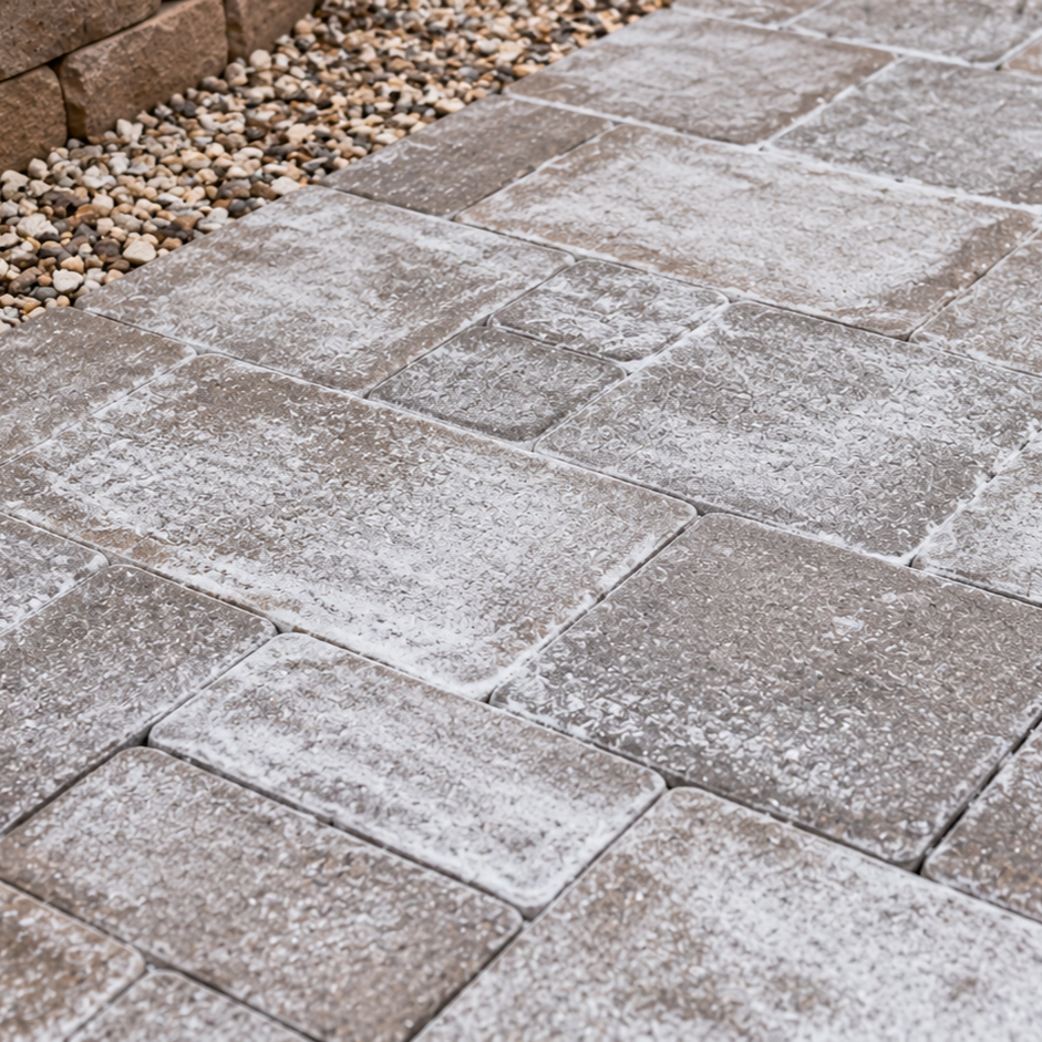 White Haze on Your Pavers? What Efflorescence Means