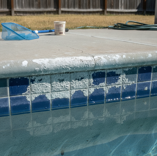 Why Is My Pool Tile Crusted With White Calcium Buildup?