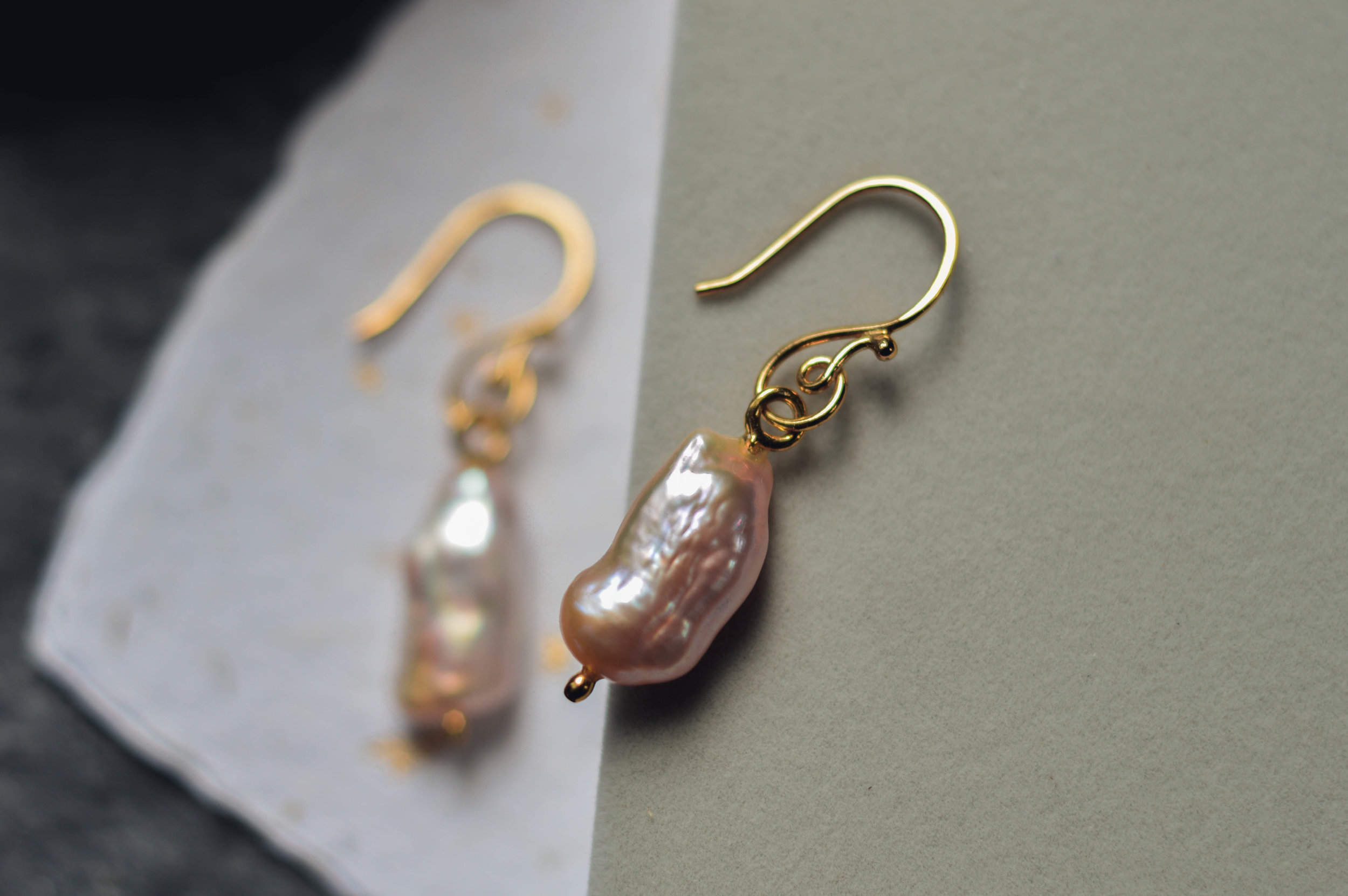 Tooth Pearl Drop Earrings