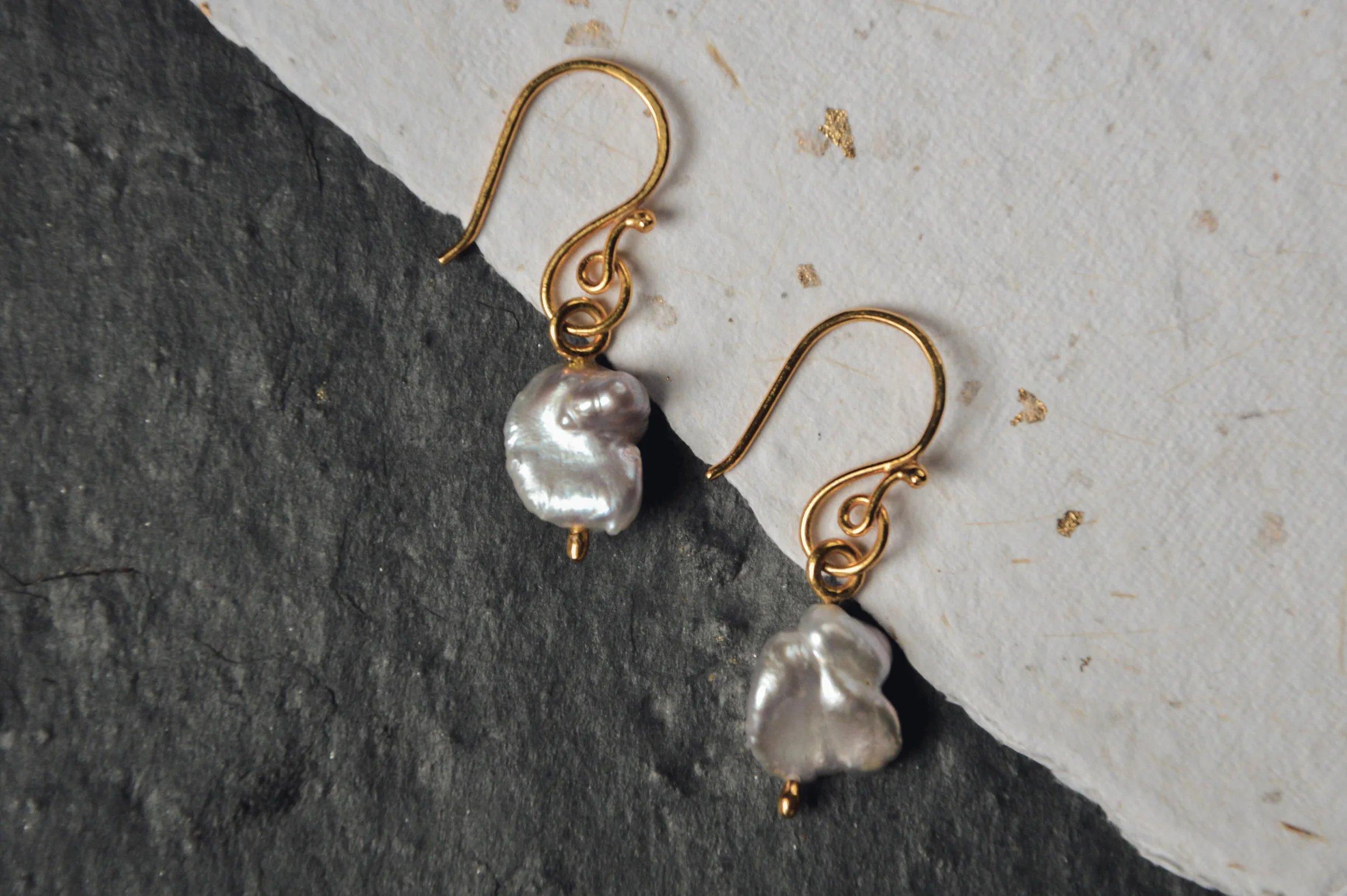 Keishi Pearl Drop Earrings