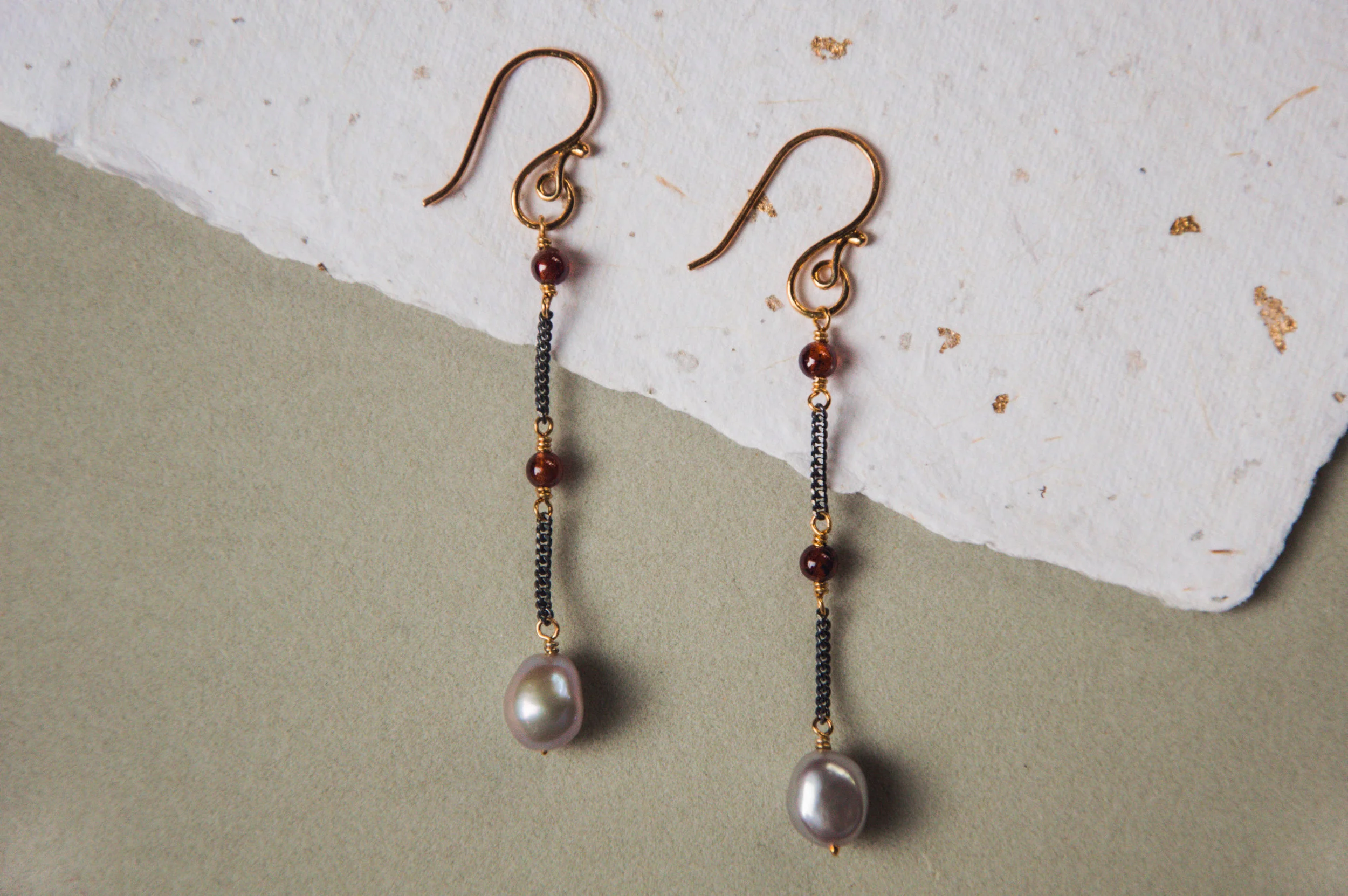 Silver Pearl Raindrop Earrings