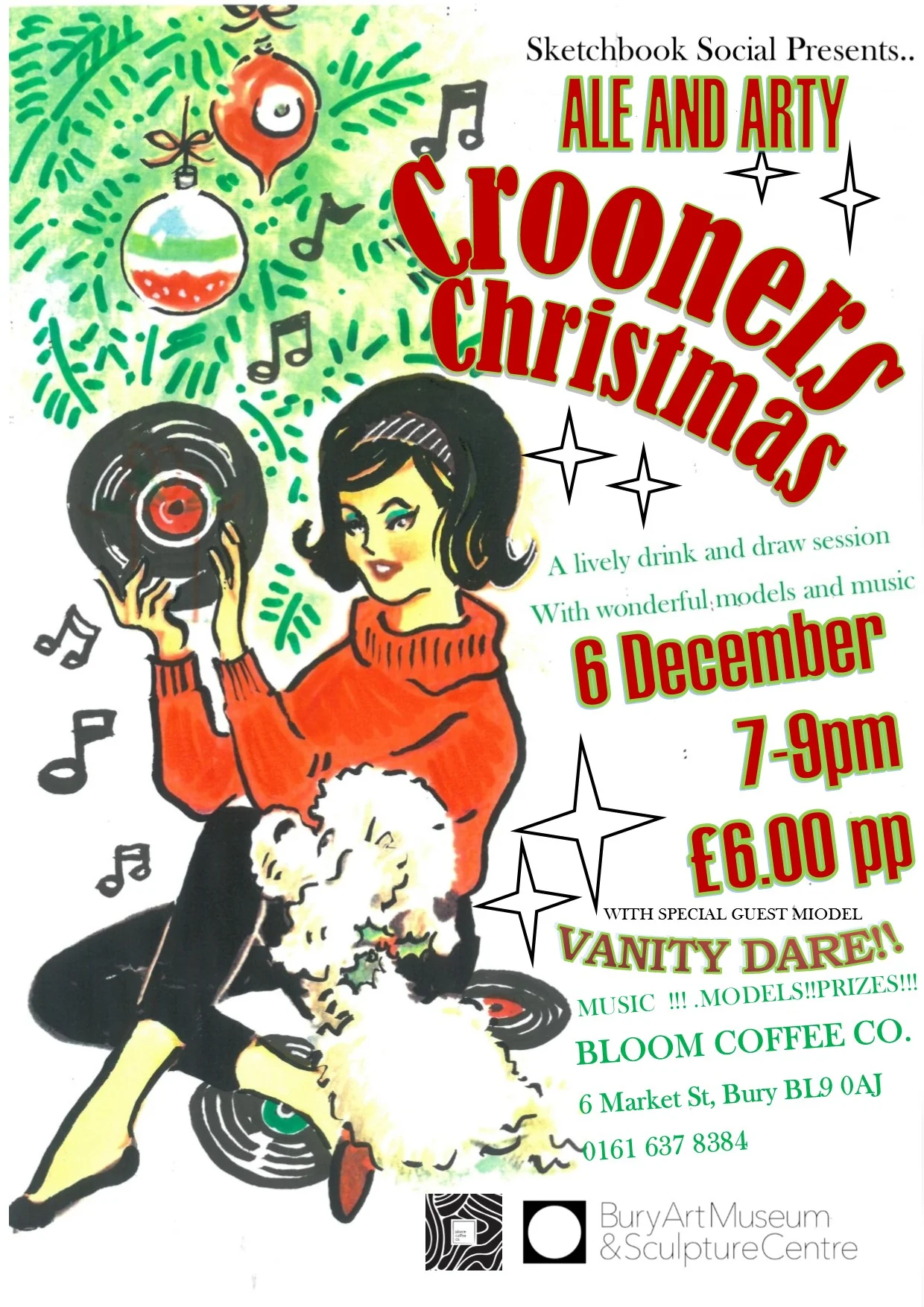 ‘Crooners Christmas Poster’ by Lee Crocker