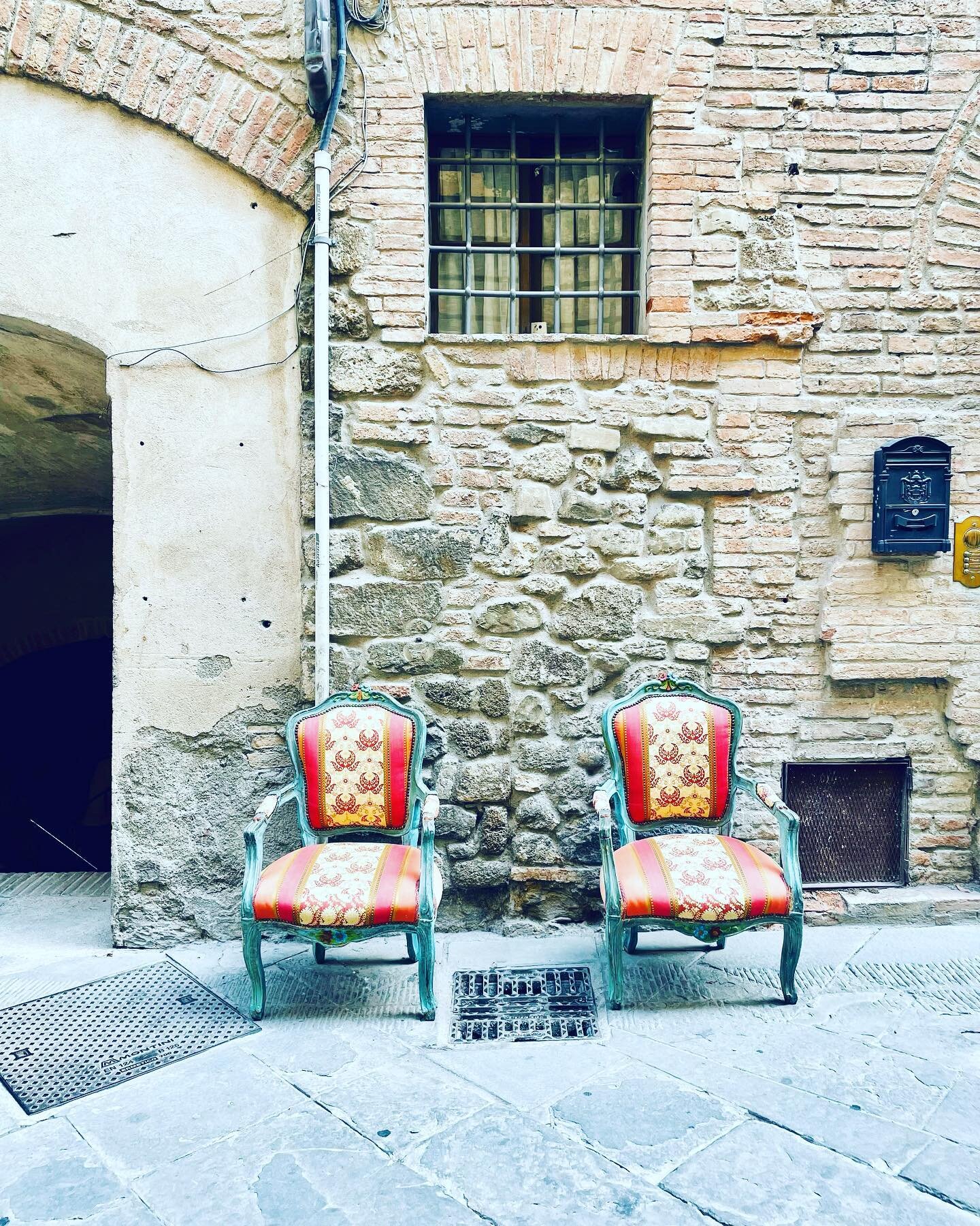 Chairs on the street #tuscany