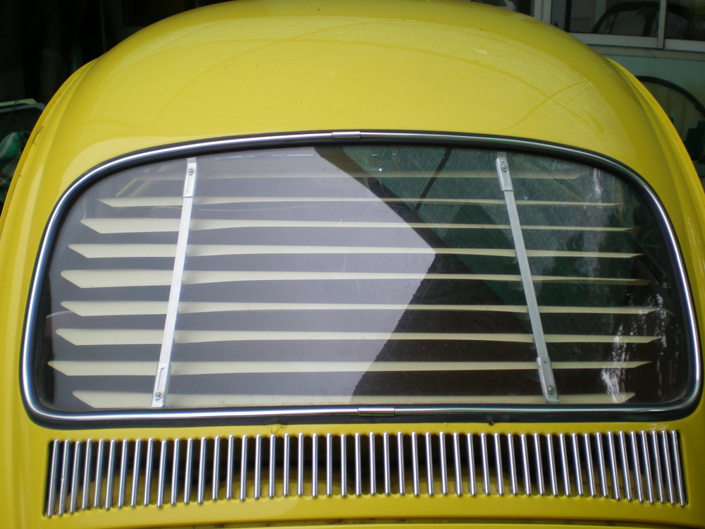 Volkswagen Beetle Bug Rear Window Venetian Blinds White Slats VW 58-64 Flexible