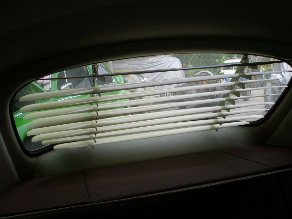 Volkswagen Beetle Bug Rear Window Venetian Blinds White Slats VW 58-64 Flexible