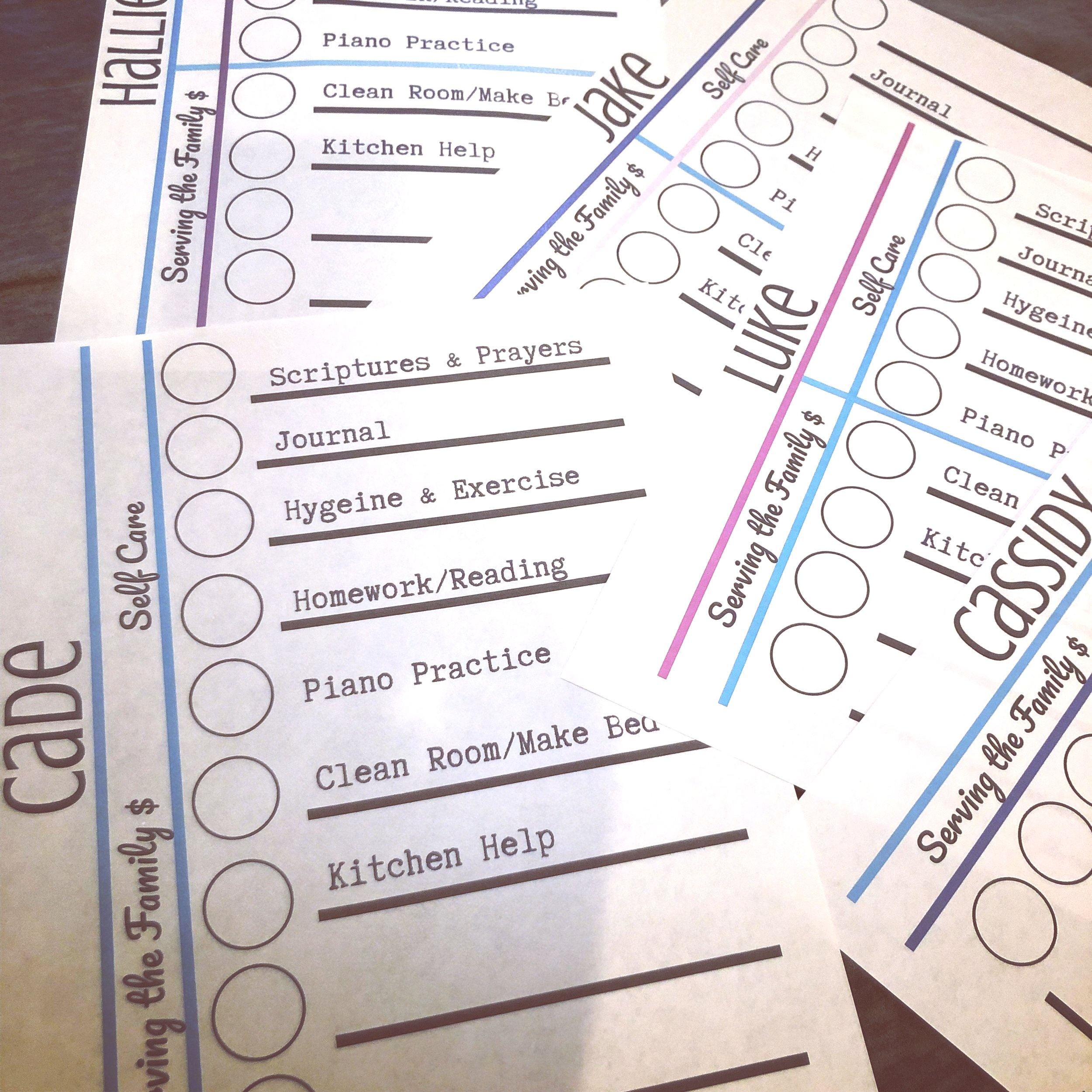 Allowance Chore Chart