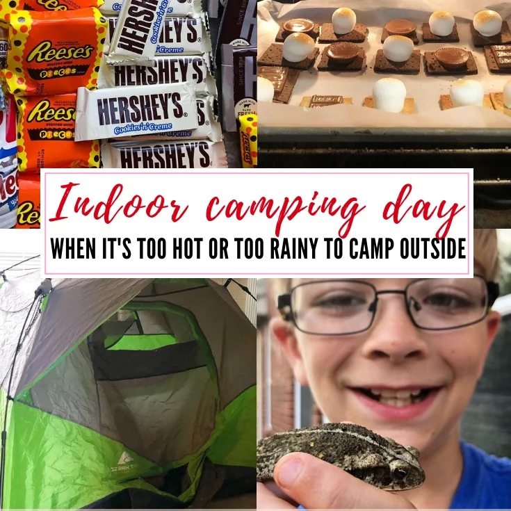Indoor Camping Day- when it's too hot or too rainy to camp outside!