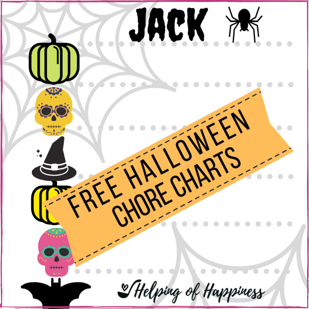 Halloween Chore Chart Printables