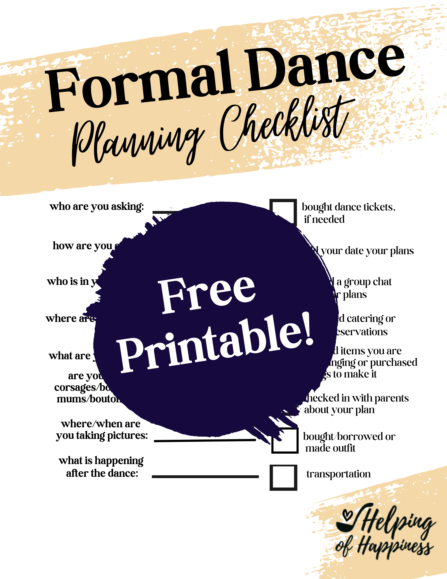 Formal Dance planning checklist - free printable.png