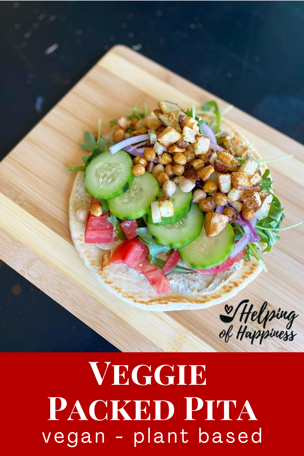 Veggie Packed Pita - vegan plant based - pin 5.png