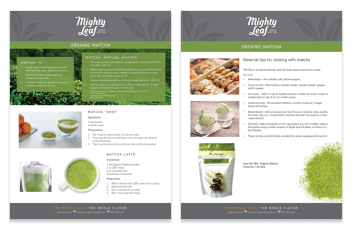 Matcha Sell Sheet