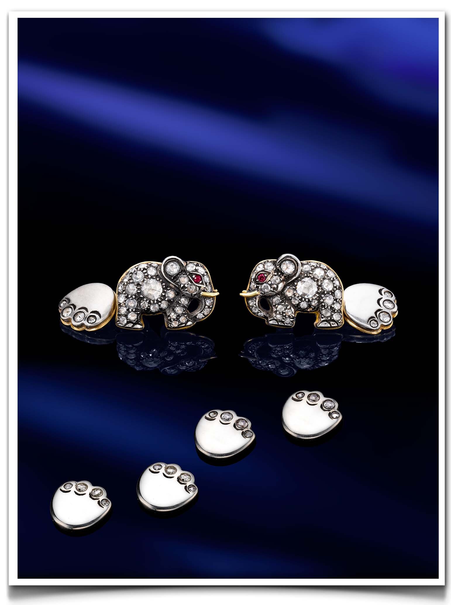 "Elephants” Cufflinks and Studs Set (Copy)