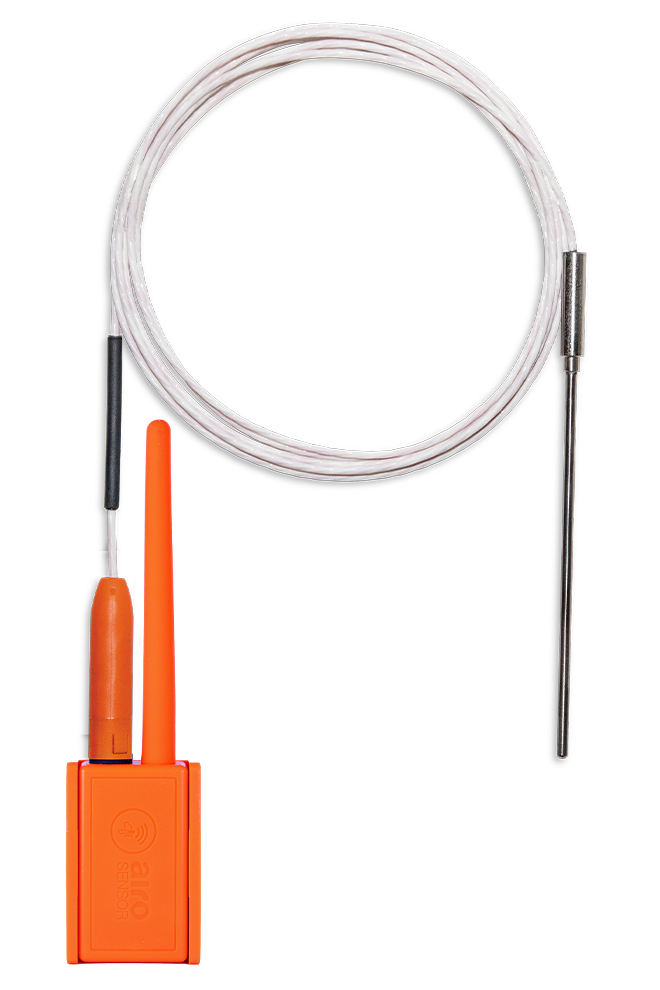 Hermetically Sealed  Pt100 Probe - Orange Probe With Cable