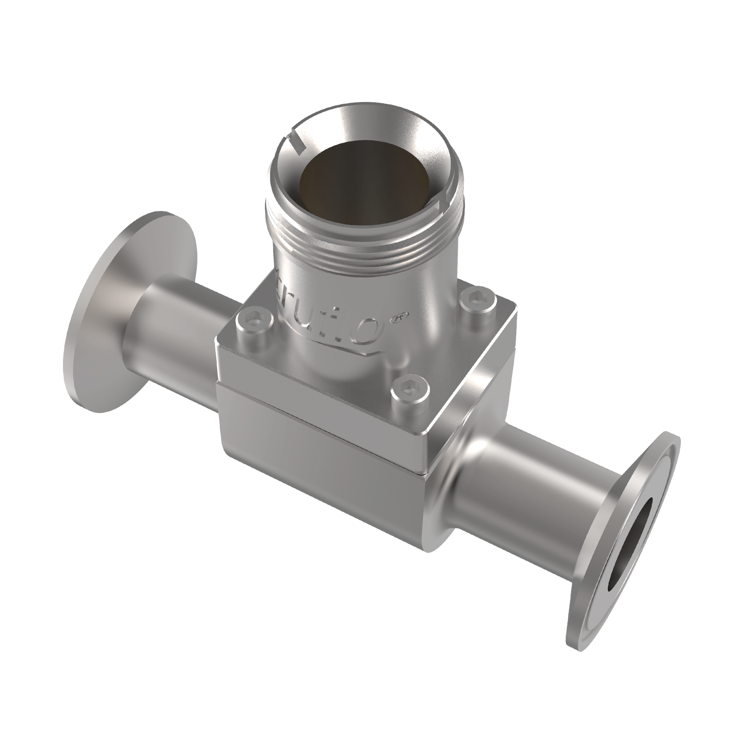 316 Stainless Steel Tee Fitting for Flow Meter Installation in Sanitary Lines