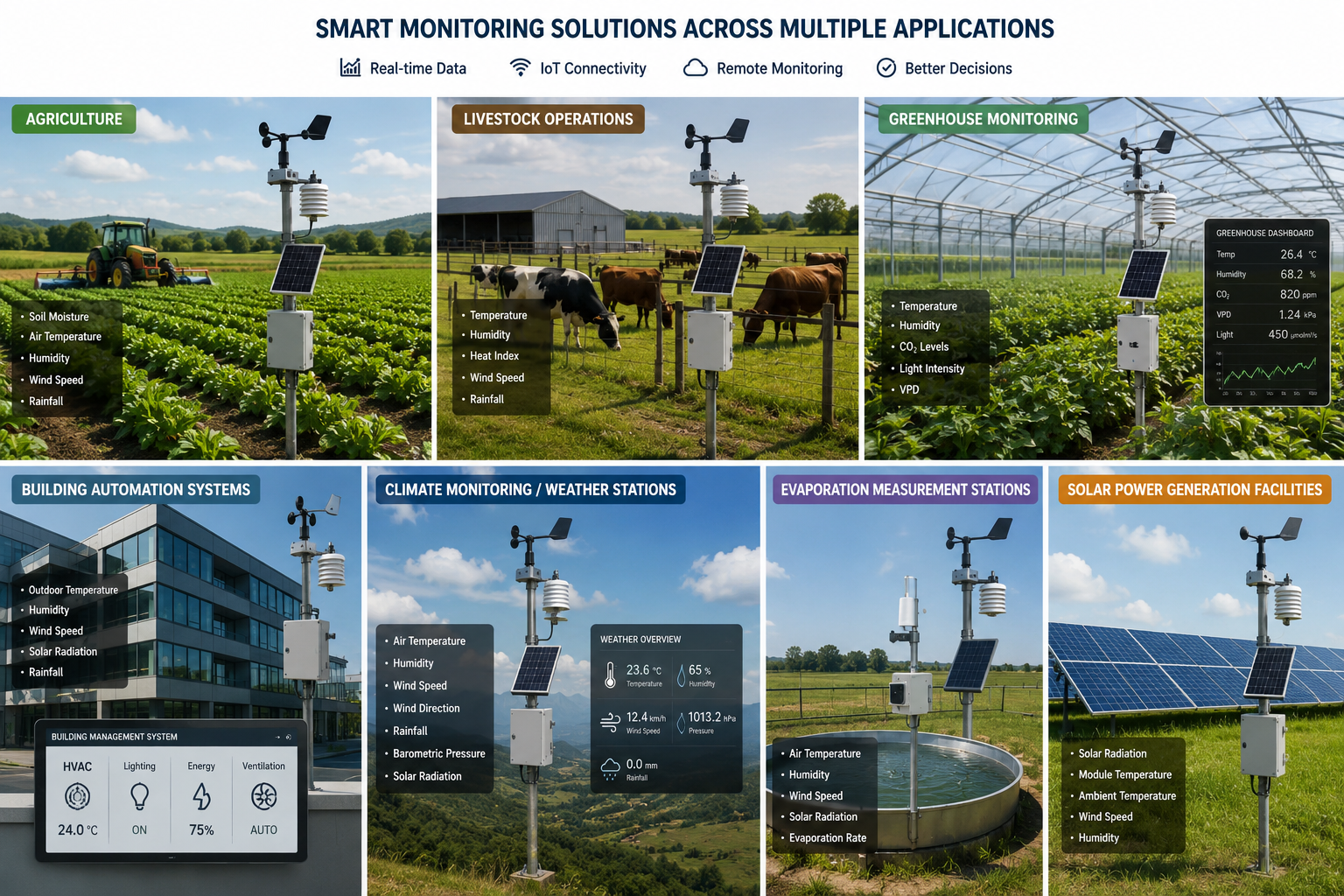 Measurement solutions for weather and climate control