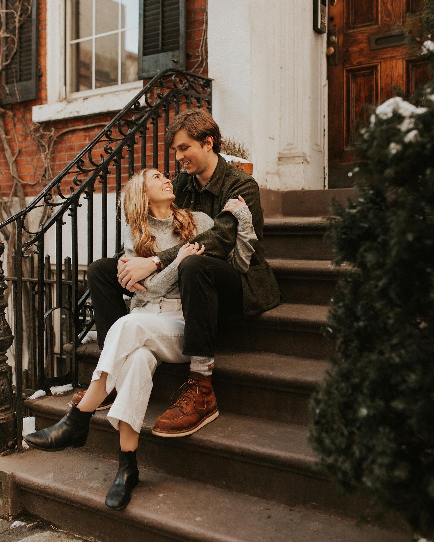 Interrupting my normal feed for some engagement photos of my own! 😍 Thanks to my lovely friend @jennacavphoto for capturing some dreamy digital + film photos in our favorite spots in the city 😭❤️