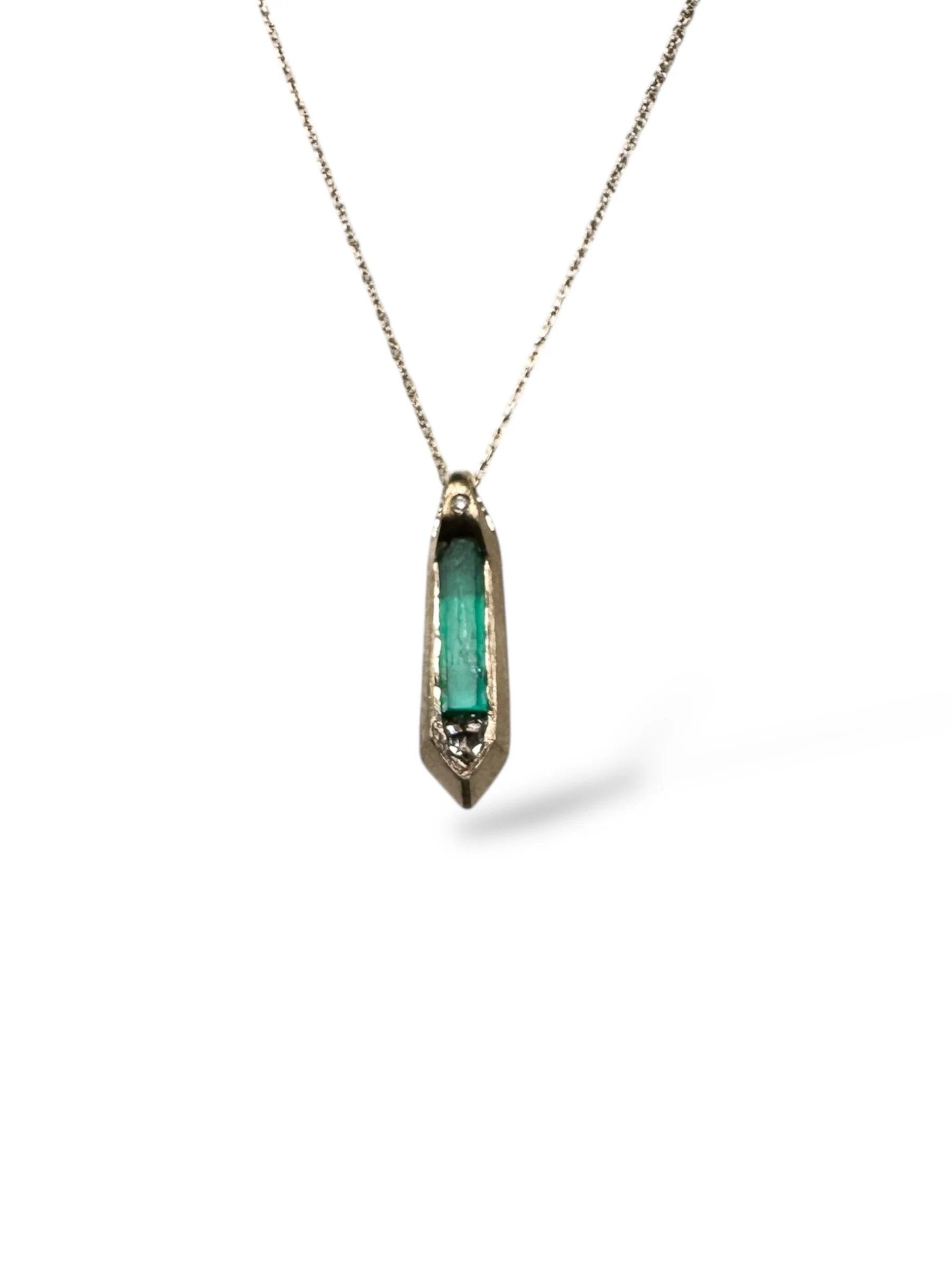 Emerald and Diamond Pendant