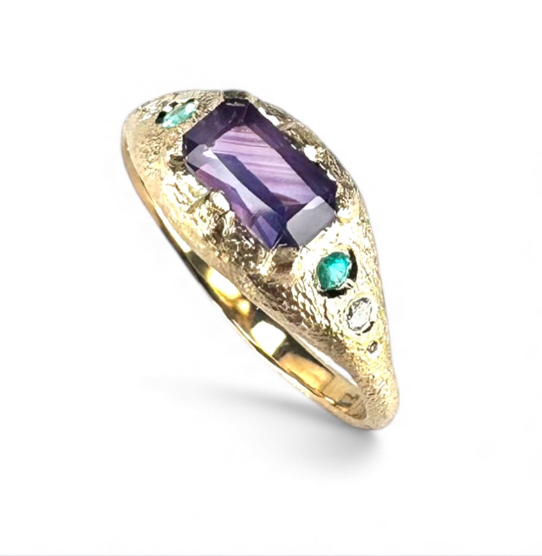 Purple Sapphire 14k Gold Ring