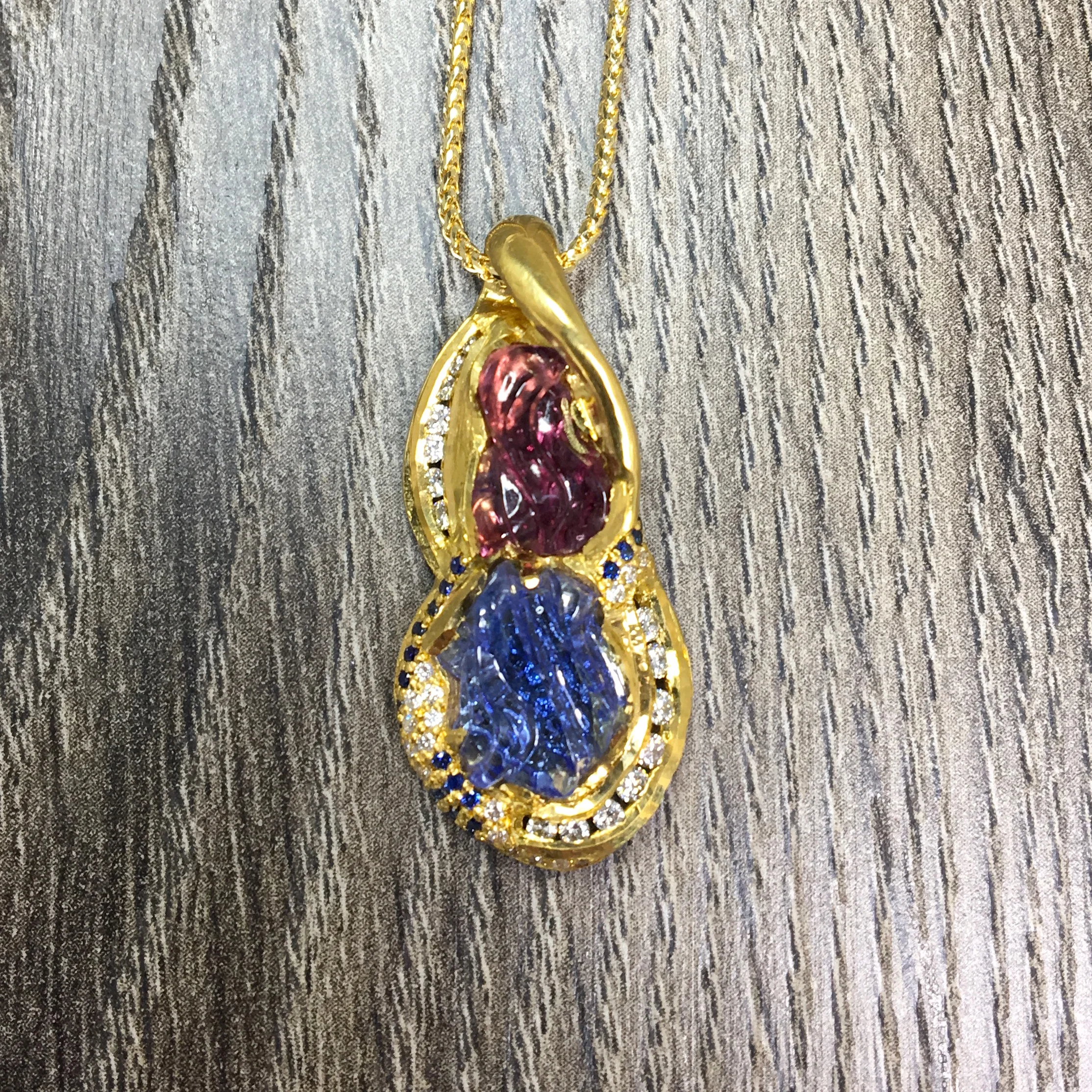 Spinel & Tanzanite Pendant 