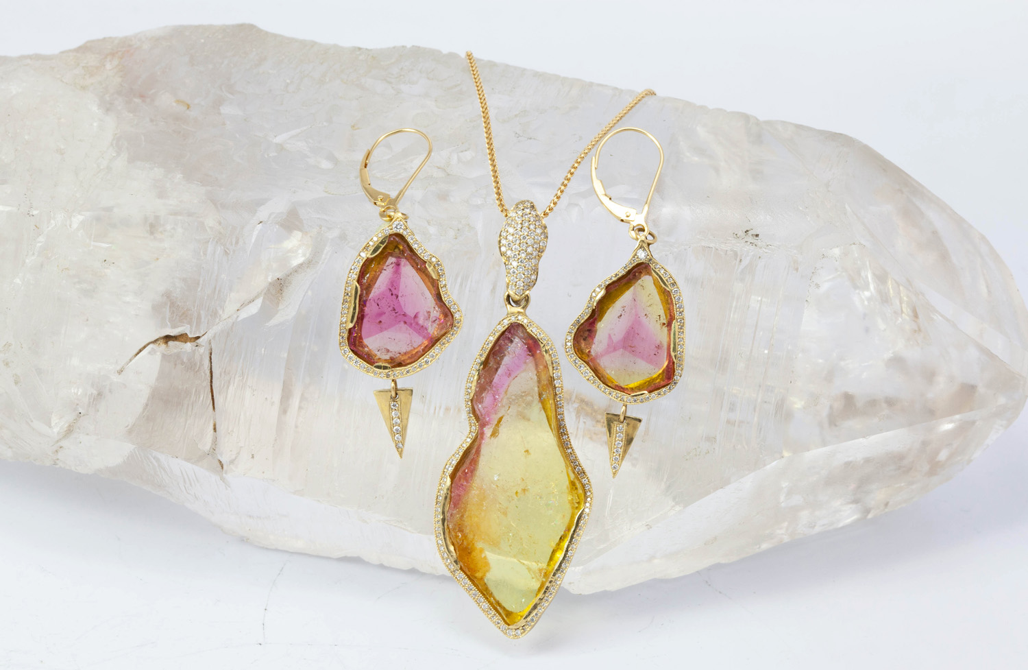 Russian Tourmaline Slice Set 