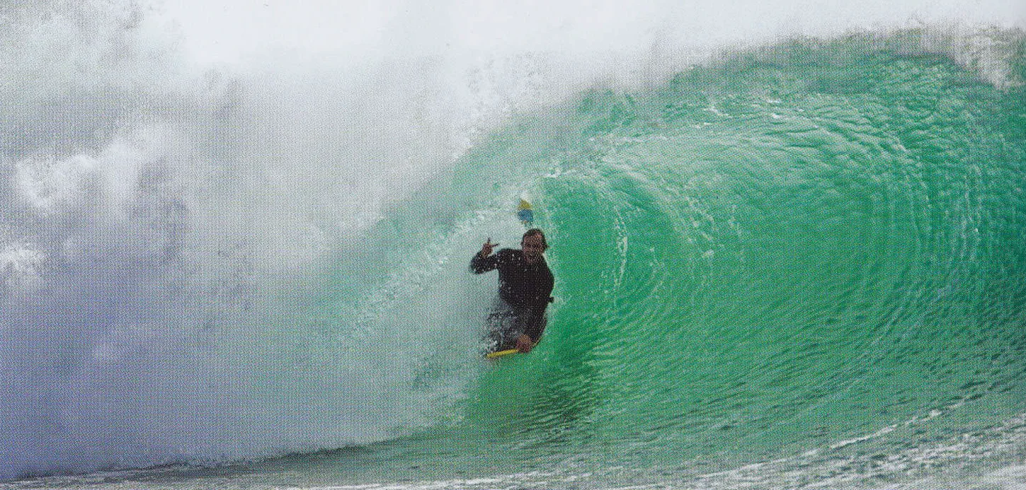 Damian King flipping the bird to the camera? The salmon burgeoning fishing industry? Photo: Mat Tildesly