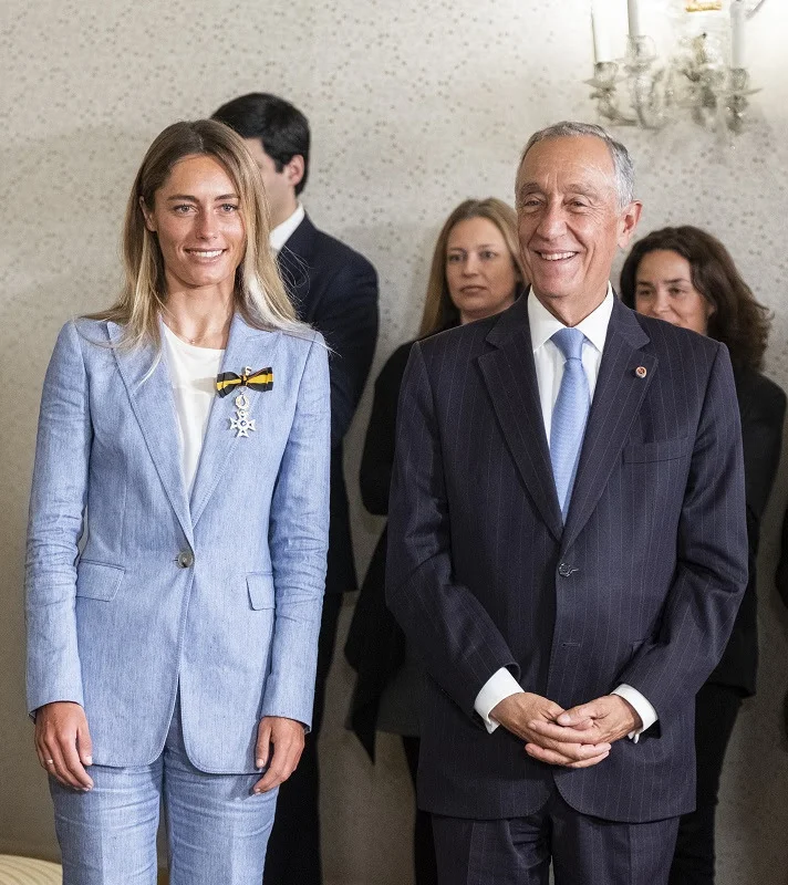 Joana with Portuguese President Marcelo Rebelo de Sousa