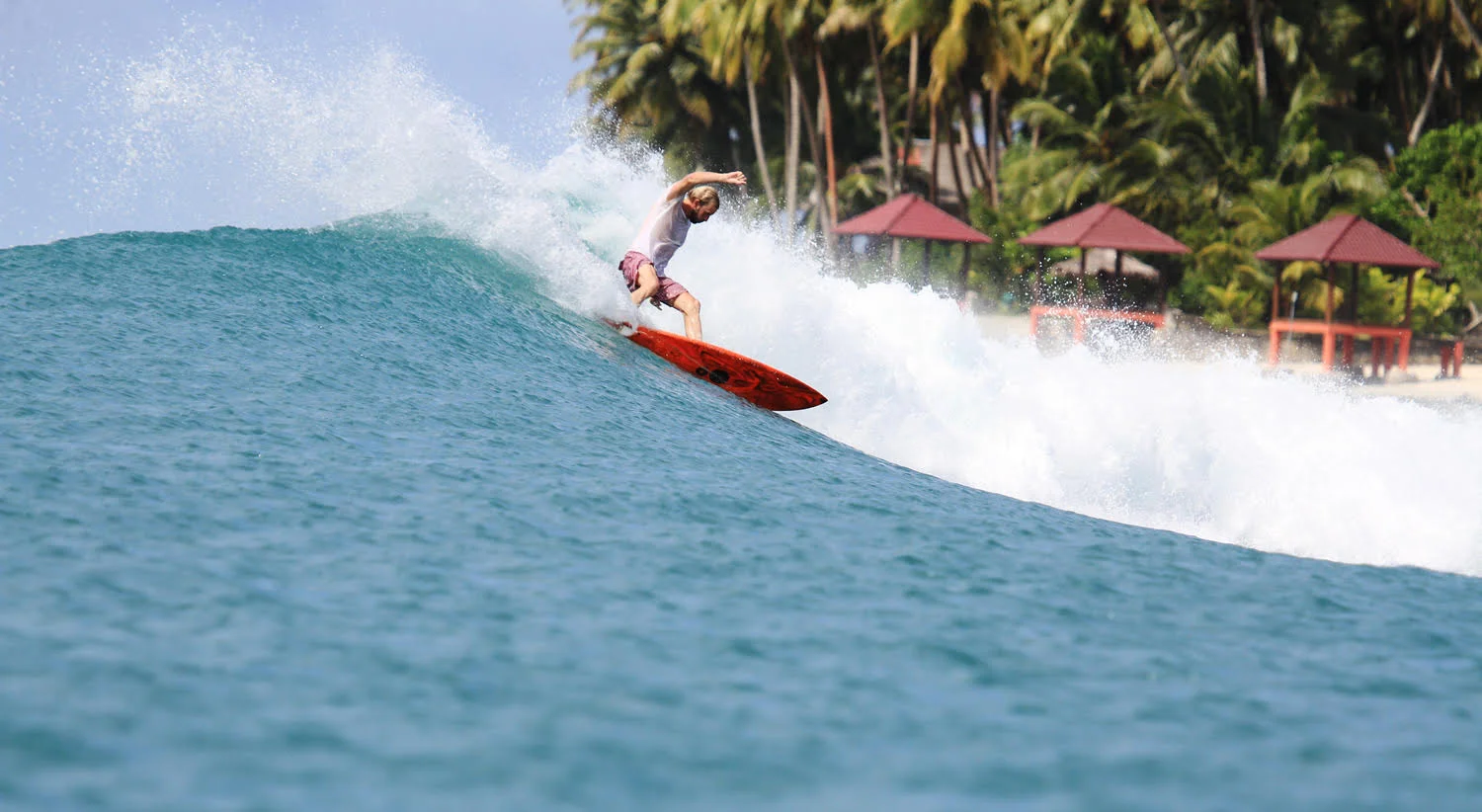 Sampling the storm he predicted, Craig slices through a Pacific wall. .