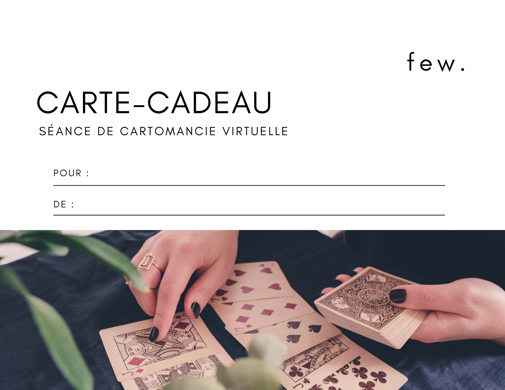 Carte-cadeau pour une séance de cartomancie — Few.