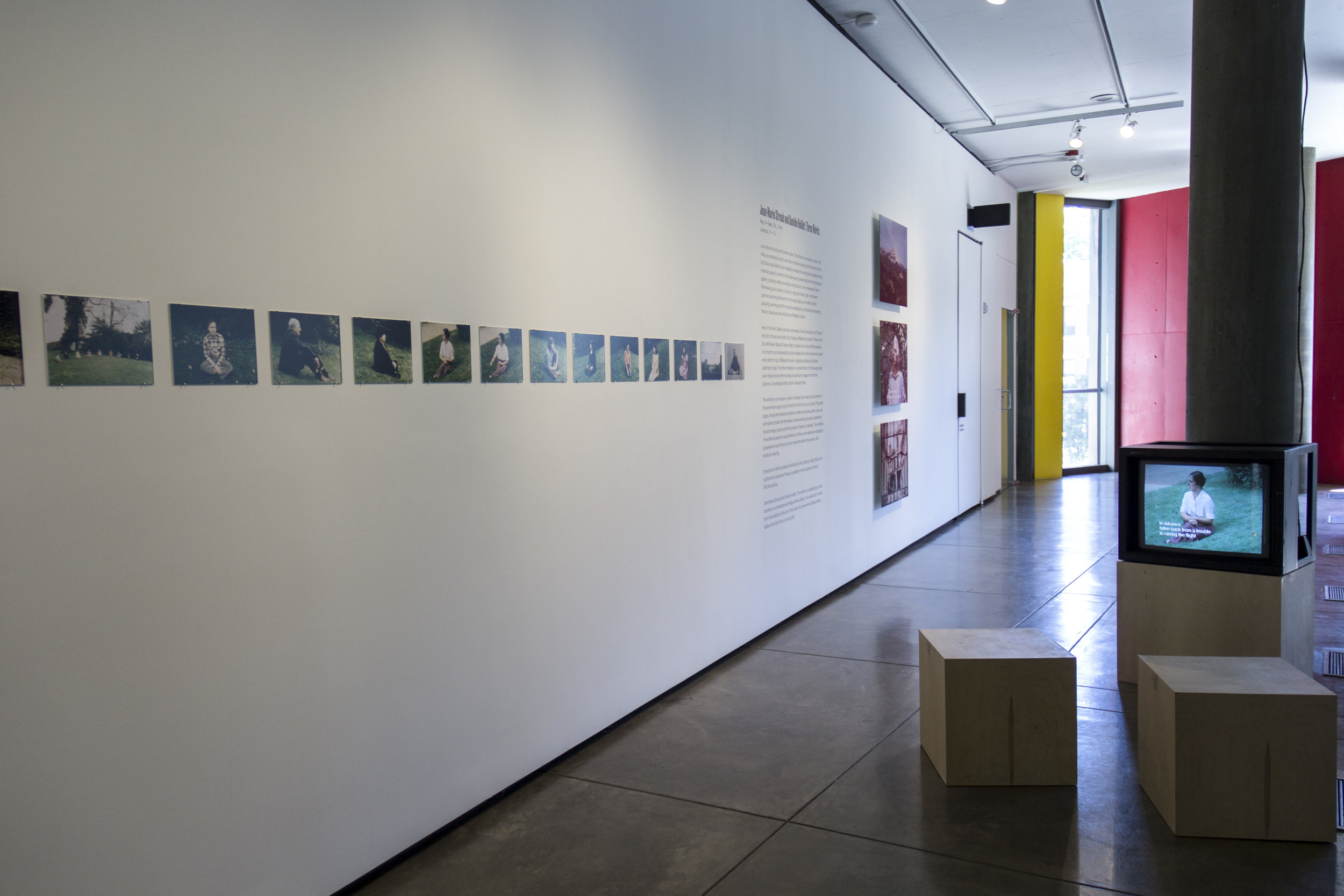  Installation view,&nbsp; Jean-Marie Straub and Danièle Huillet: Three Works &nbsp;(CRC/bookshop) 