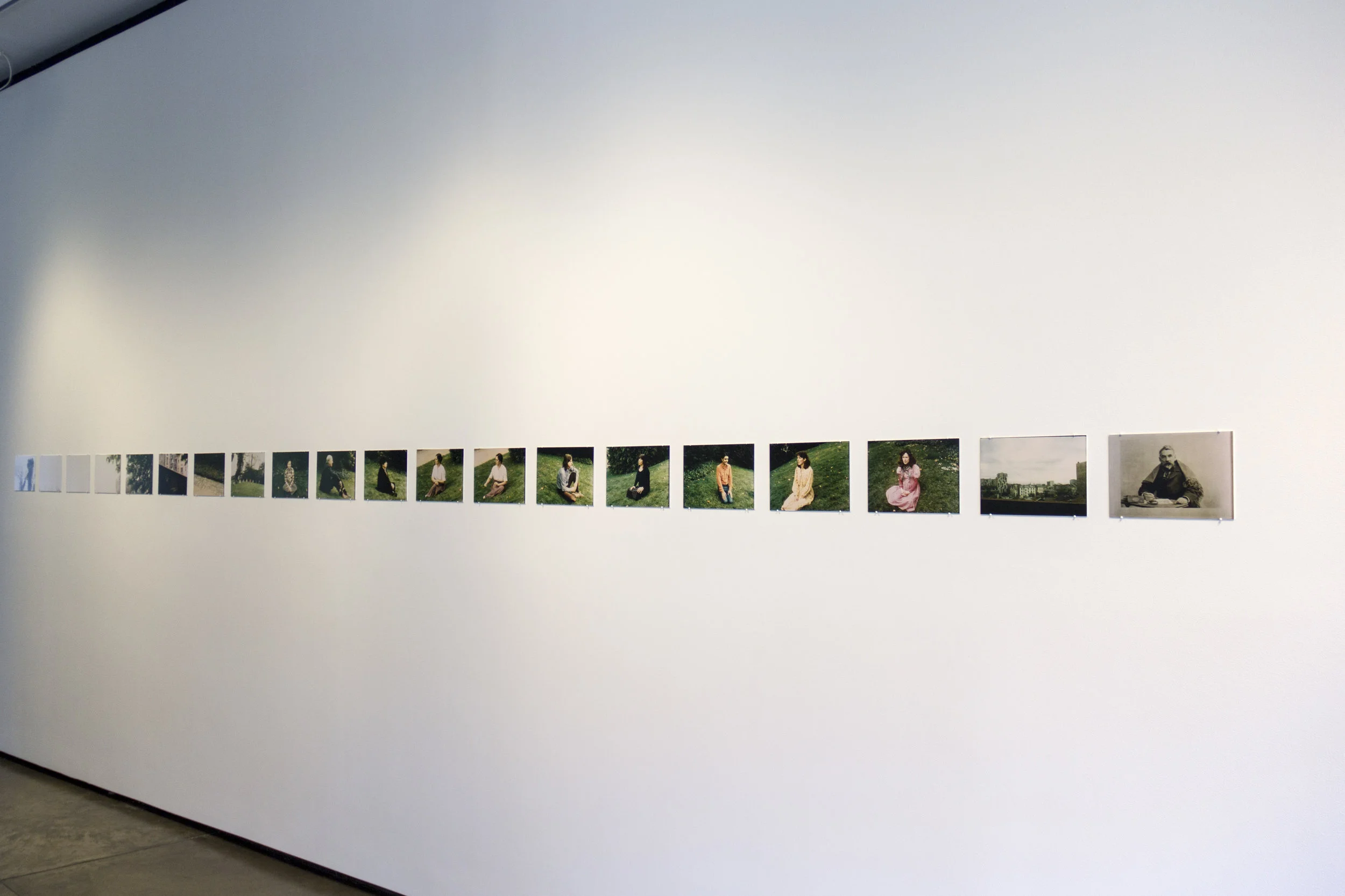 Installation view, Jean-Marie Straub and Danièle Huillet: Three Works (CRC/bookshop)
