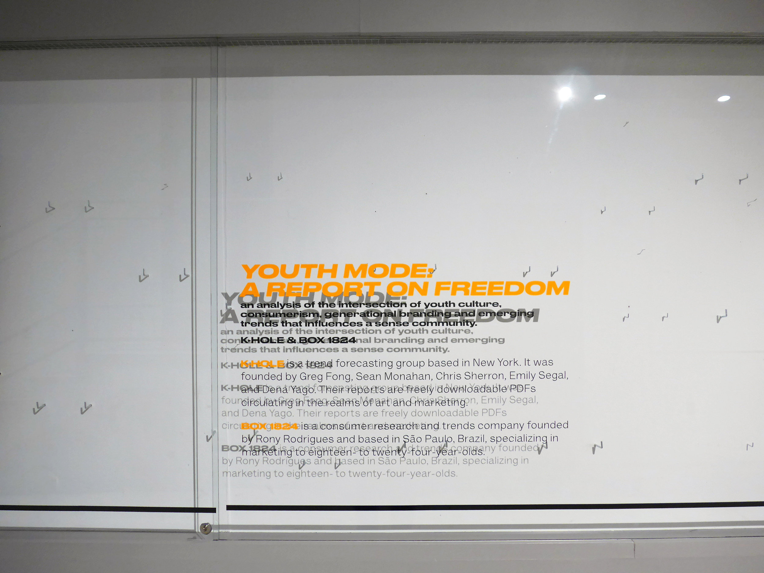  K-Hole &amp; Box 1824,  YOUTH MODE: A REPORT ON FREEDOM , 2013, 40-page downloadable digital publication. Display Case presentation, September 2–December 21, 2014. 