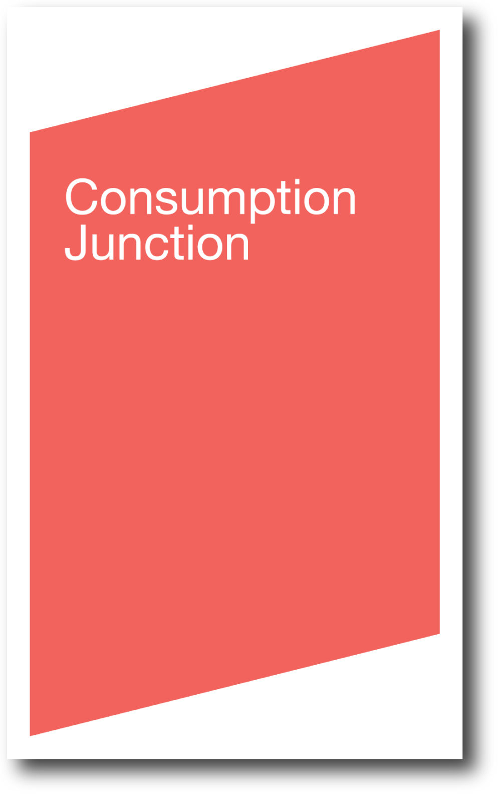   Consumption Junction , 2007, 52 pages, 8.25 x 5 inches. 