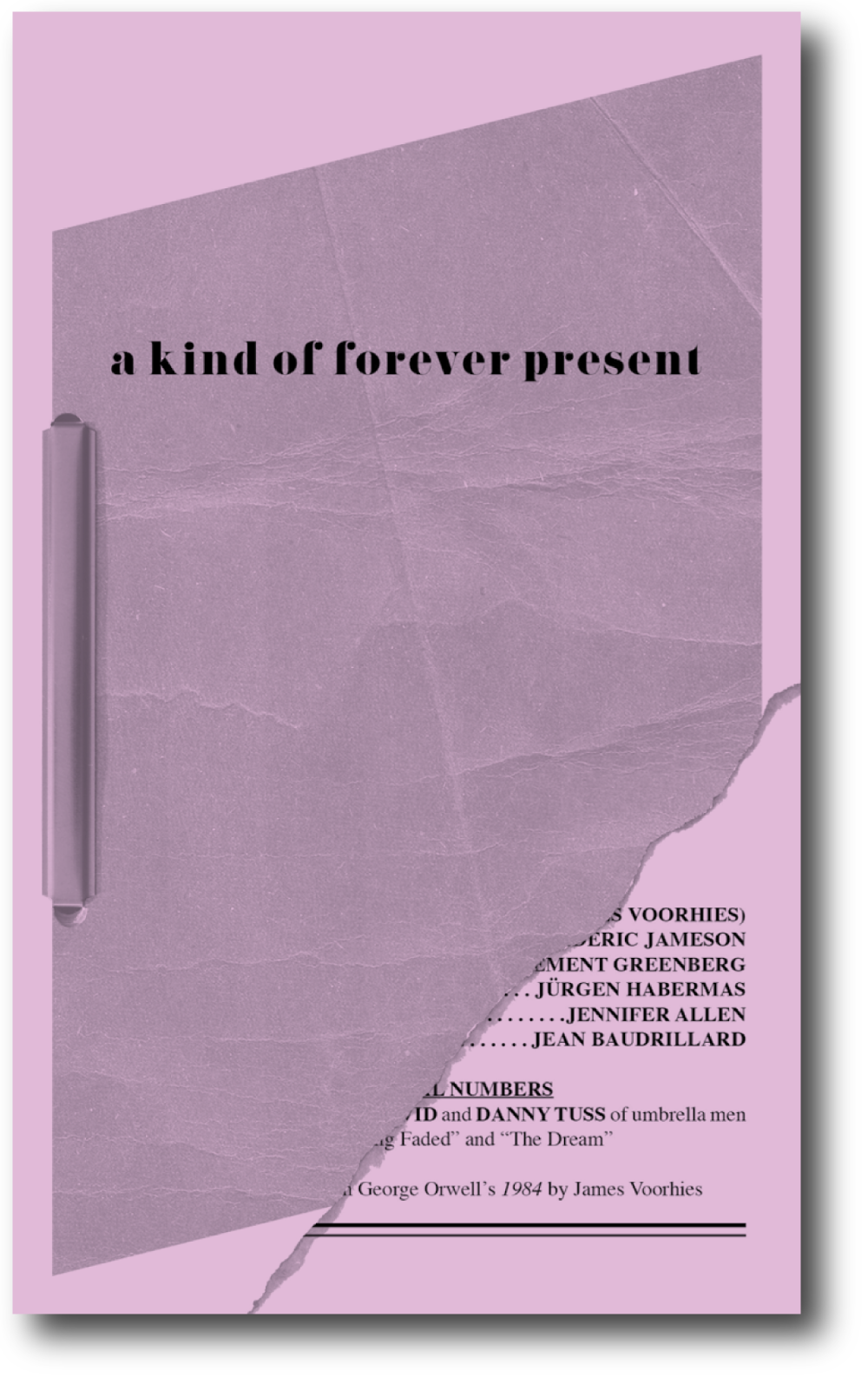   a kind of forever present , 2011,&nbsp;32 pages;&nbsp;8.25 x 5 inches. 